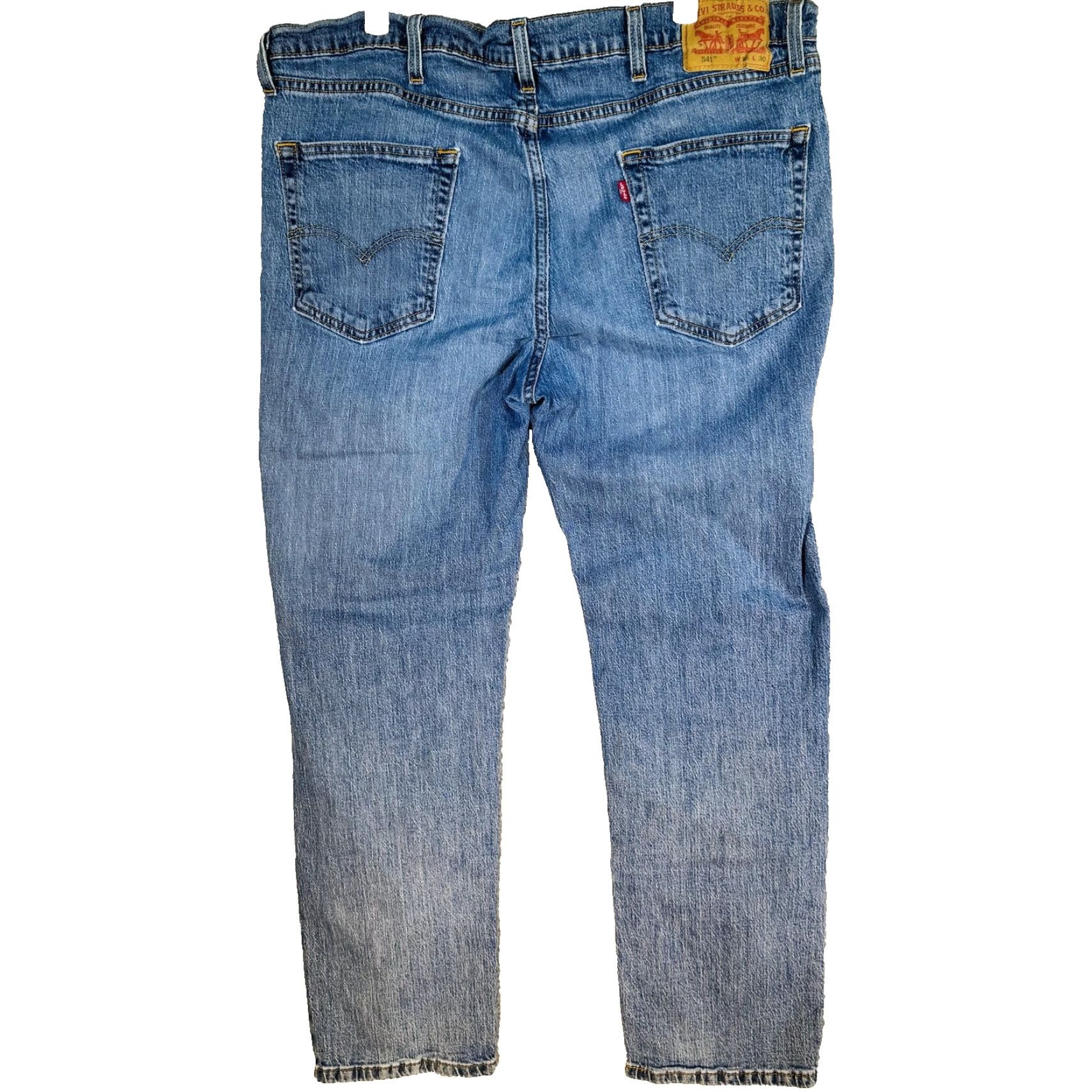 Levi's Levi's 541 Jeans Mens 38x30 Blue Medium Wash Athletic Tapered Zip Fly Denim 5-Pocket Logo Vintage: No Mens Jeans Size US 38 / EU 54 - 6 Thumbnail
