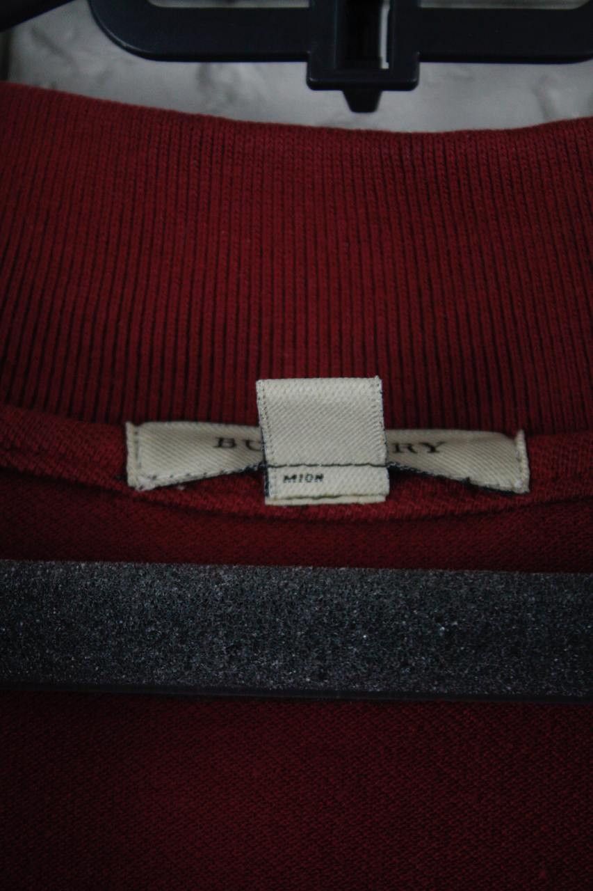 Burberry Burberry London Burgundy Polo Shirt Nova Long Sleeve Vintage Size US XL / EU 56 / 4 - 7 Thumbnail