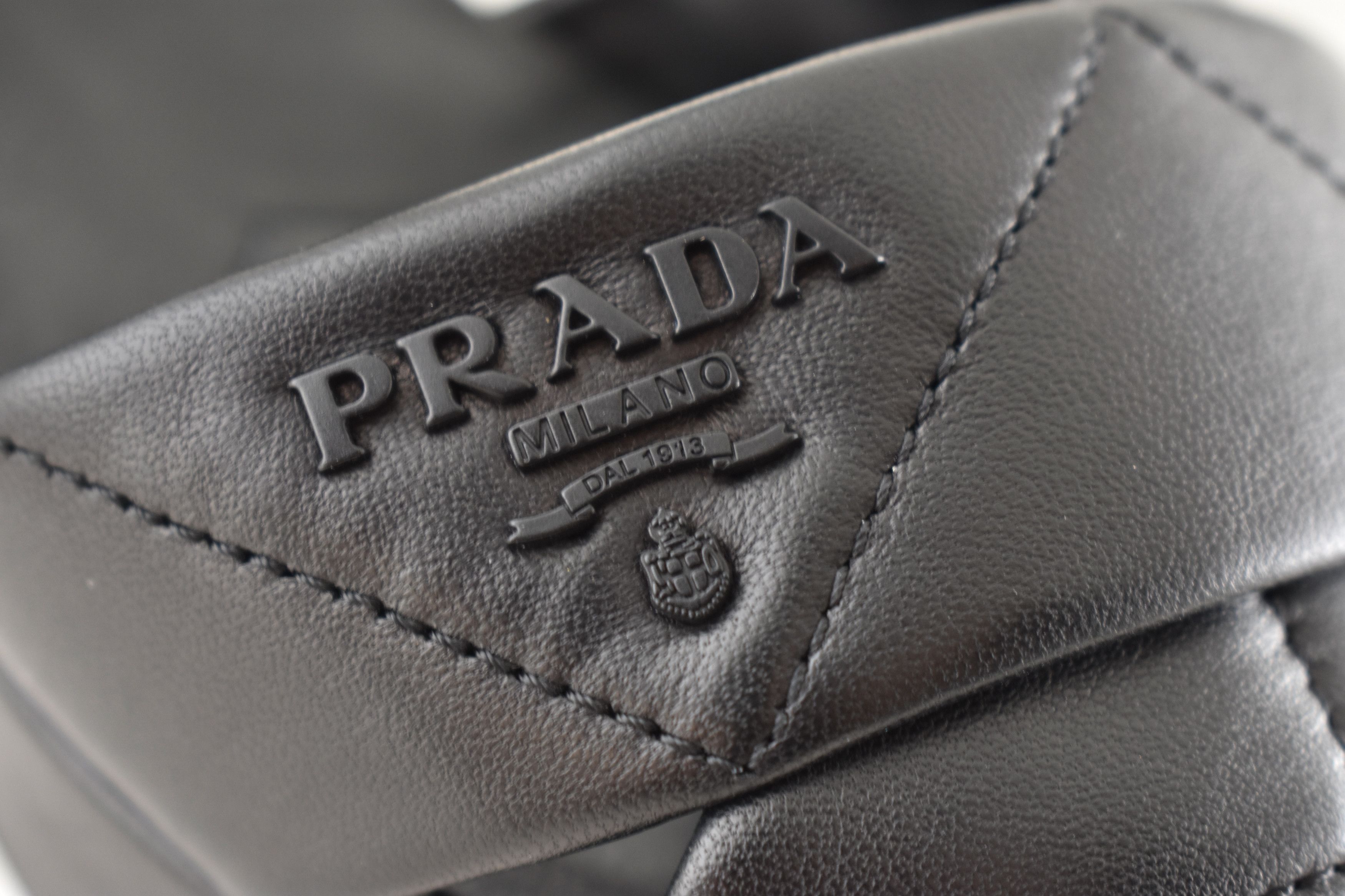 Prada Prada 65mm Quilted Platform Sandal Ankle Strap Block Heel 38 Size US 8 / IT 38 - 9 Thumbnail