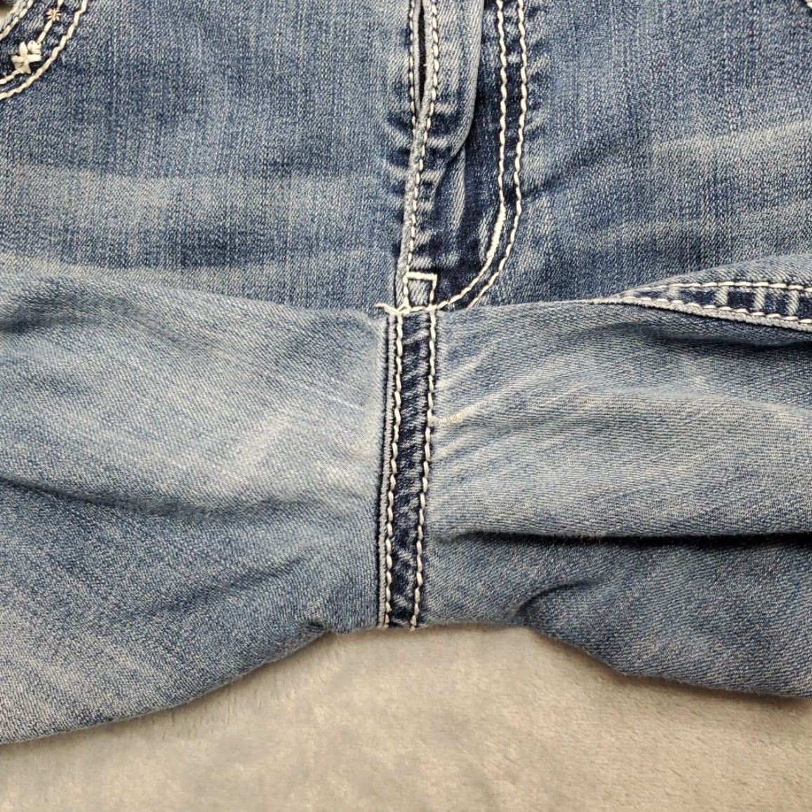 Vintage Cedar Rose Jeans Womens 30 Blue Denim Thick Whipstitch Feathers Western Cowboy Denim Blue Jeans Boots Cut Cowboy Theme Womens Size 30" / US 8 / IT 44 - 5 Thumbnail