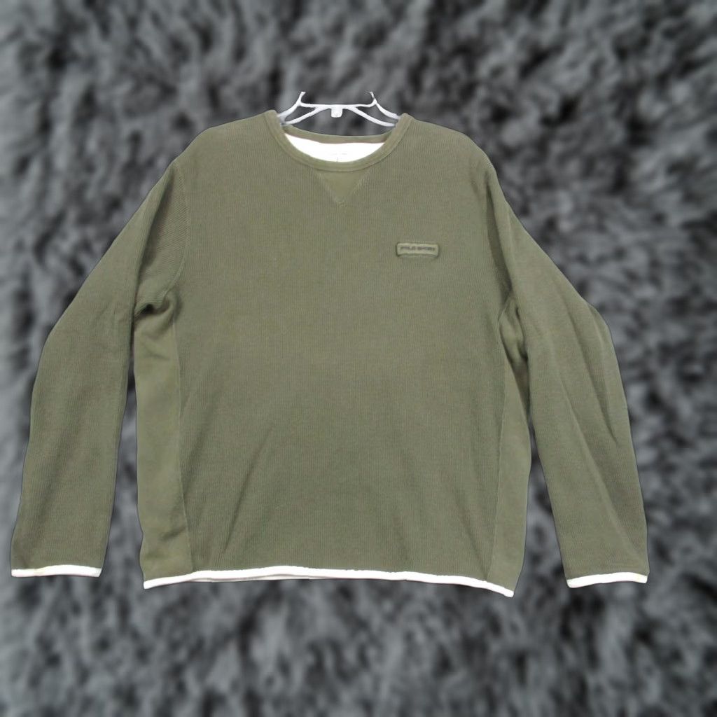Polo Ralph Lauren VINTAGE Polo Ralph Lauren Sweater Mens Large Pullover Crew Neck Green 90s Polo Sport Size US L / EU 52-54 / 3 - 1 Thumbnail