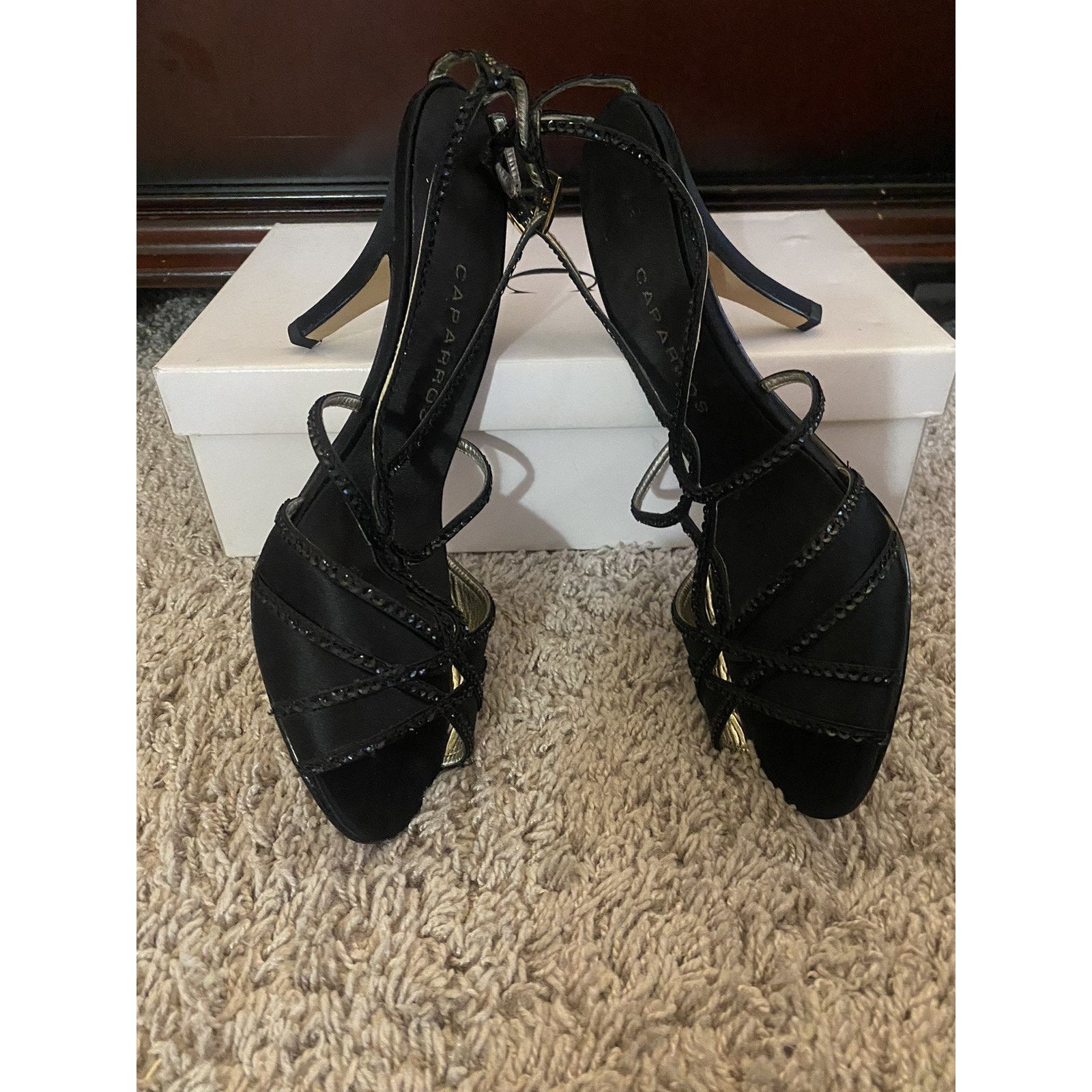 & Other Stories Caparros Women Open Toes Sequen blk sz 8 Size US 8 / IT 38 - 8 Thumbnail
