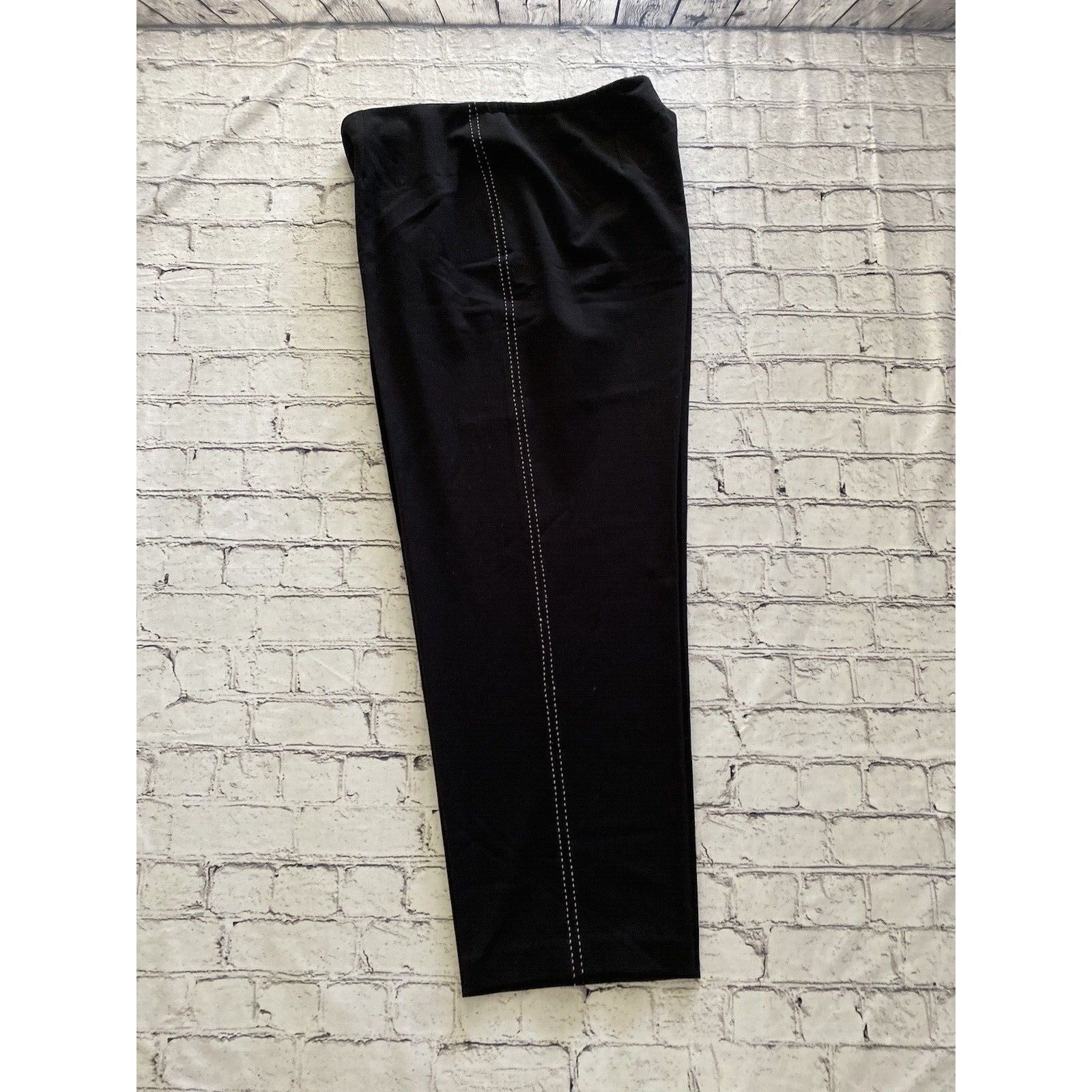 Designer Grace Dane Lewis Black White Stitching Dress Pants SZ18 Size 36" / US 14 / IT 50 - 5 Thumbnail