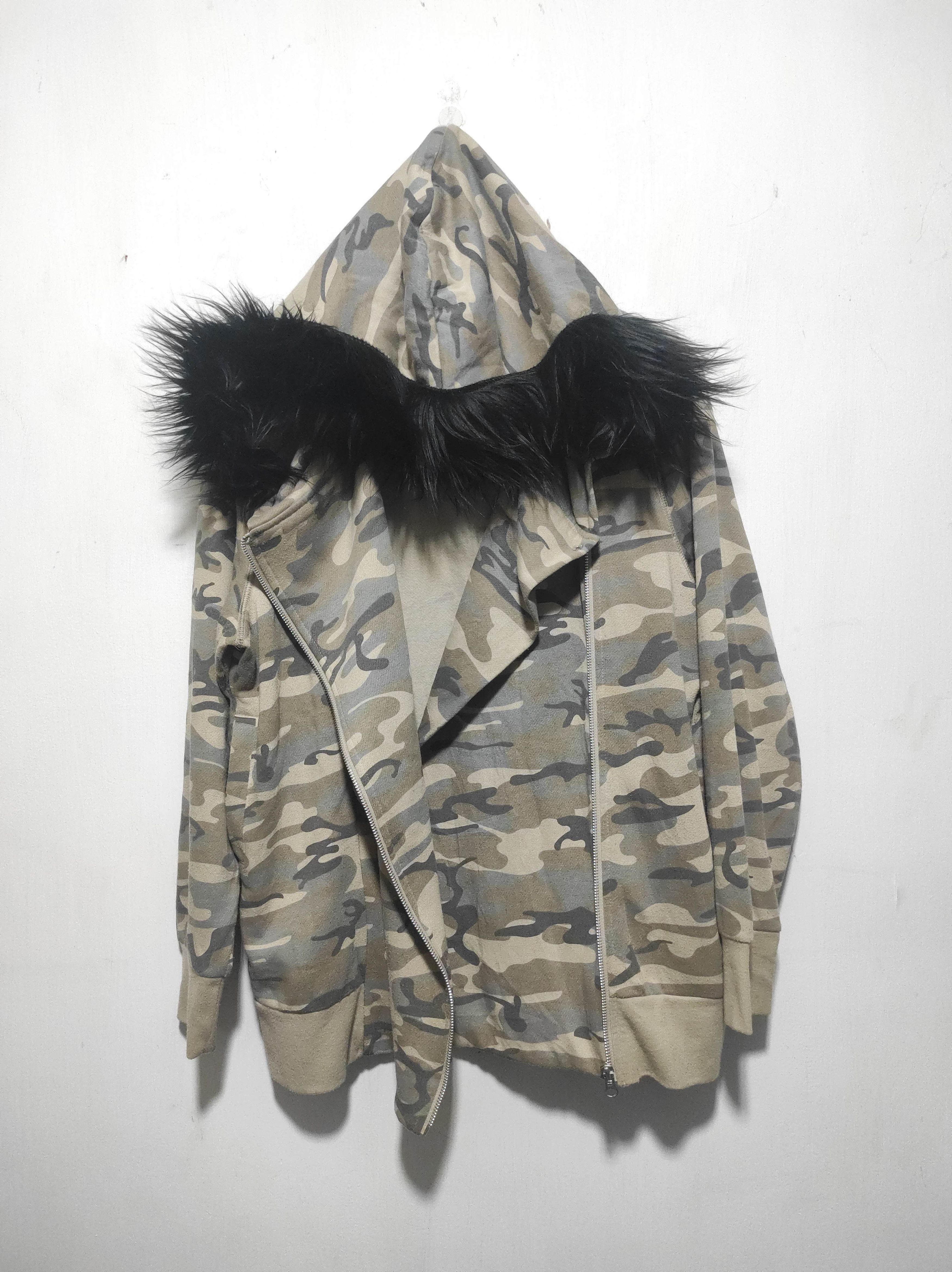 If Six Was Nine N, Camo Asymetrical Fur Zipper Hoodie Size US L / EU 52-54 / 3 - 10 Thumbnail