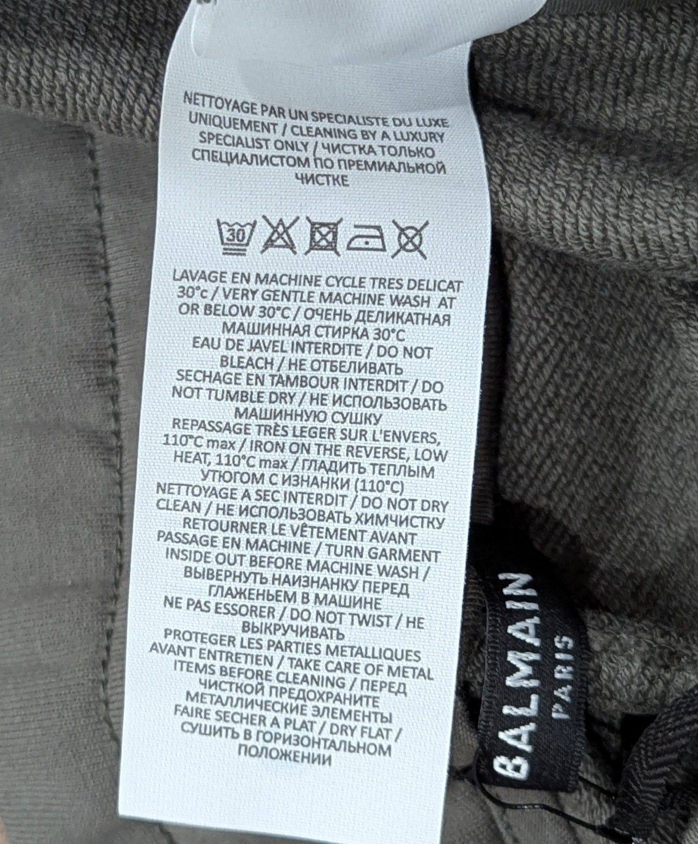 Balmain BALMAIN Flocked Logo Print Jogger Pants Khaki Green XL Size US 36 / EU 52 - 9 Thumbnail