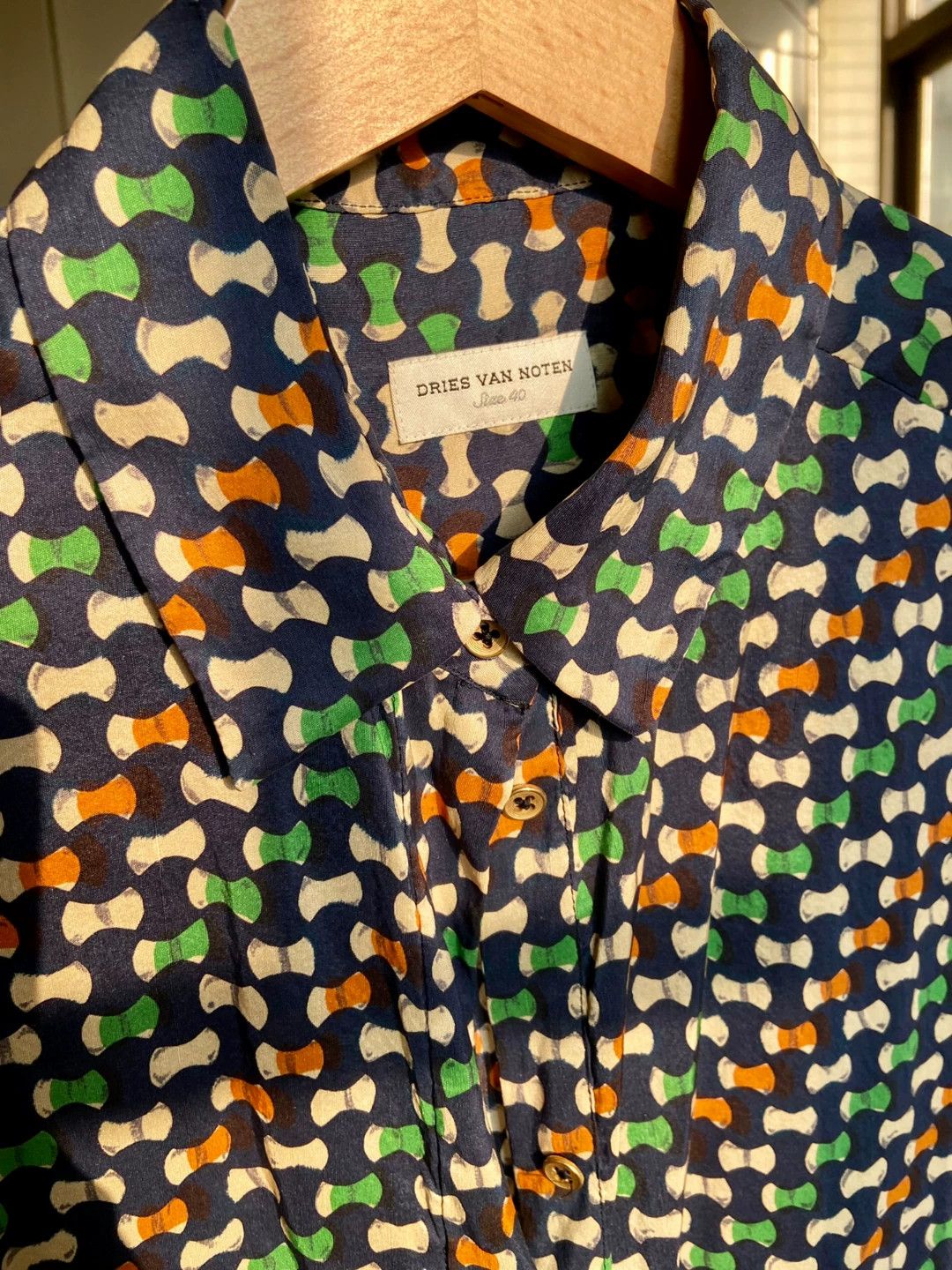 Dries Van Noten Dries Van Noten Silk Boxy Runway Print Shirt 40 Size S / US 4 / IT 40 - 4 Thumbnail