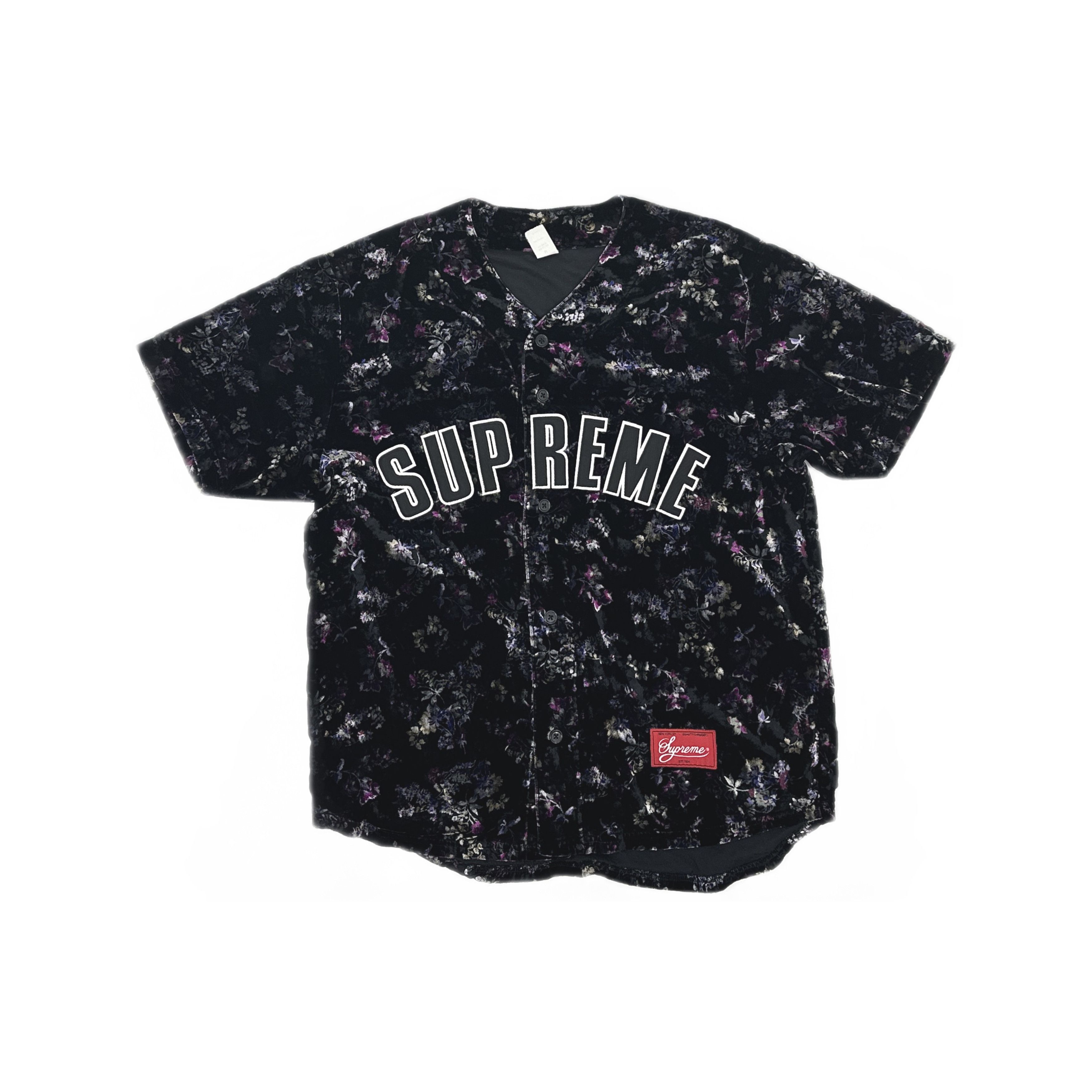 Supreme Supreme Velour Baseball Jersey | Grailed