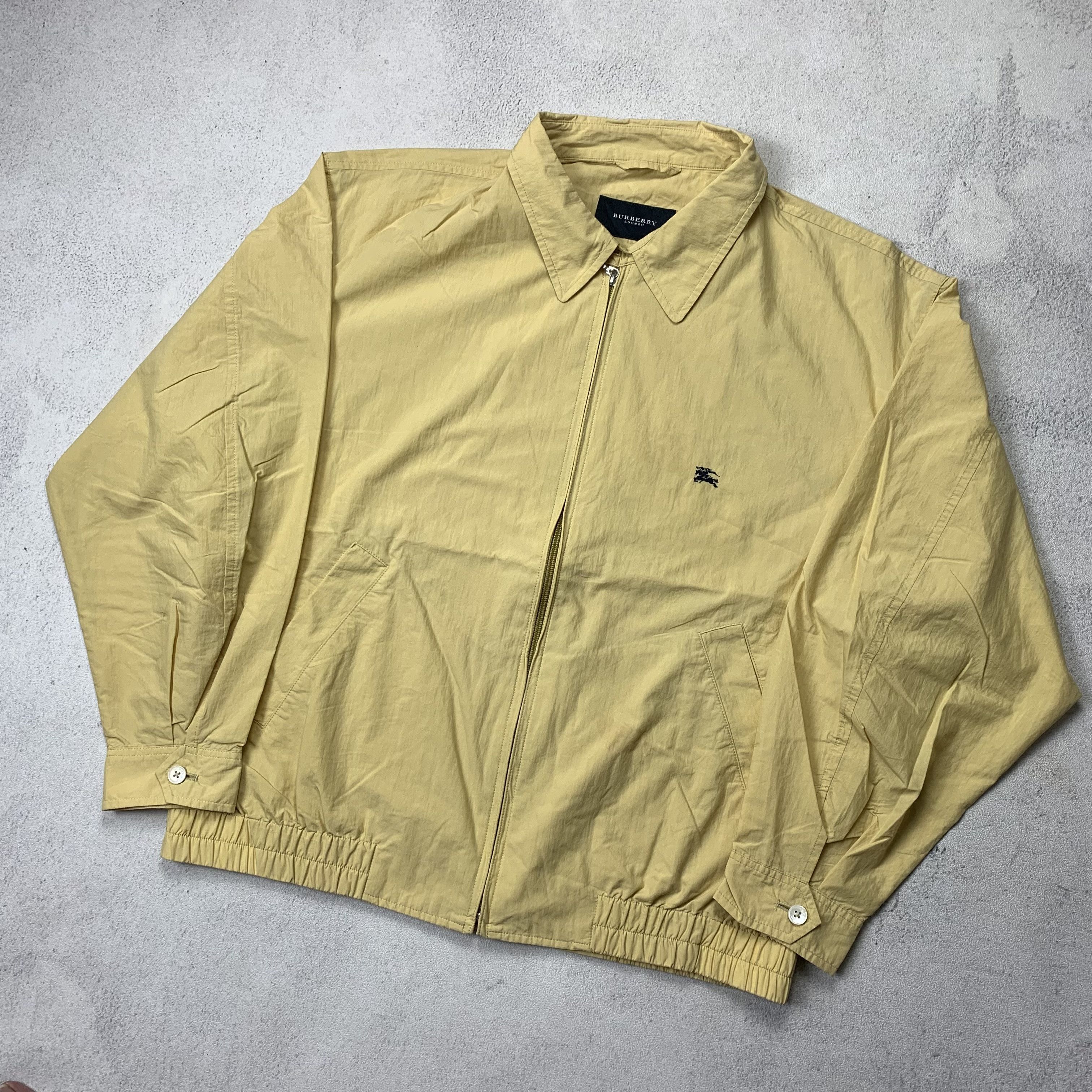 Burberry × Vintage BURBERRYS VINTAGE RARE NYLON YELLOW JACKET SIZE 