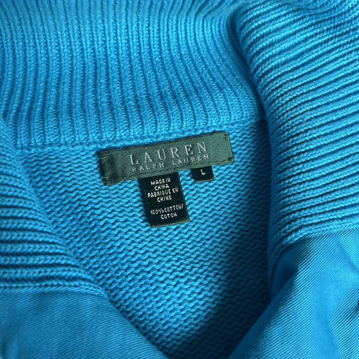 Lauren Ralph Lauren Vintage Polo Ralph Lauren Knit Turtleneck Cardigan Sweater Size L / US 10 / IT 46 - 8 Thumbnail
