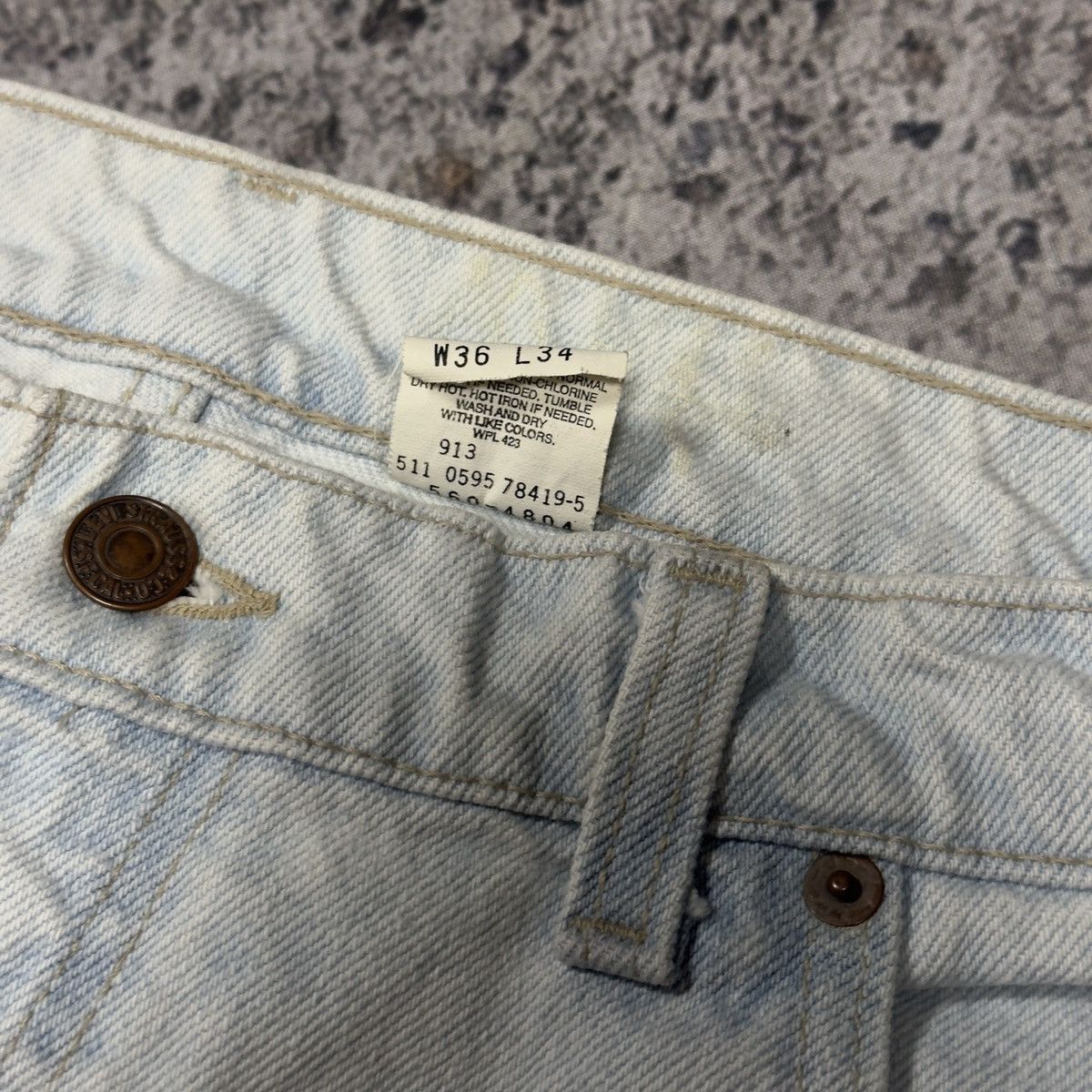 Levi's 90s Levi’s 560 Light Wash Denim Jeans ERD Grunge Chrome Size US 35 - 5 Thumbnail