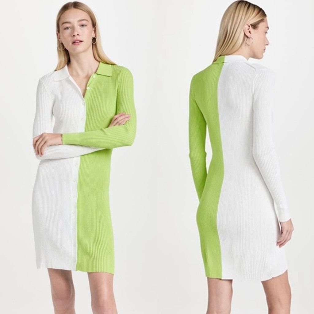 Staud STAUD Mini Milton Dress Women's Size Small Ribbed Knit Size S / US 4 / IT 40 - 1 Thumbnail