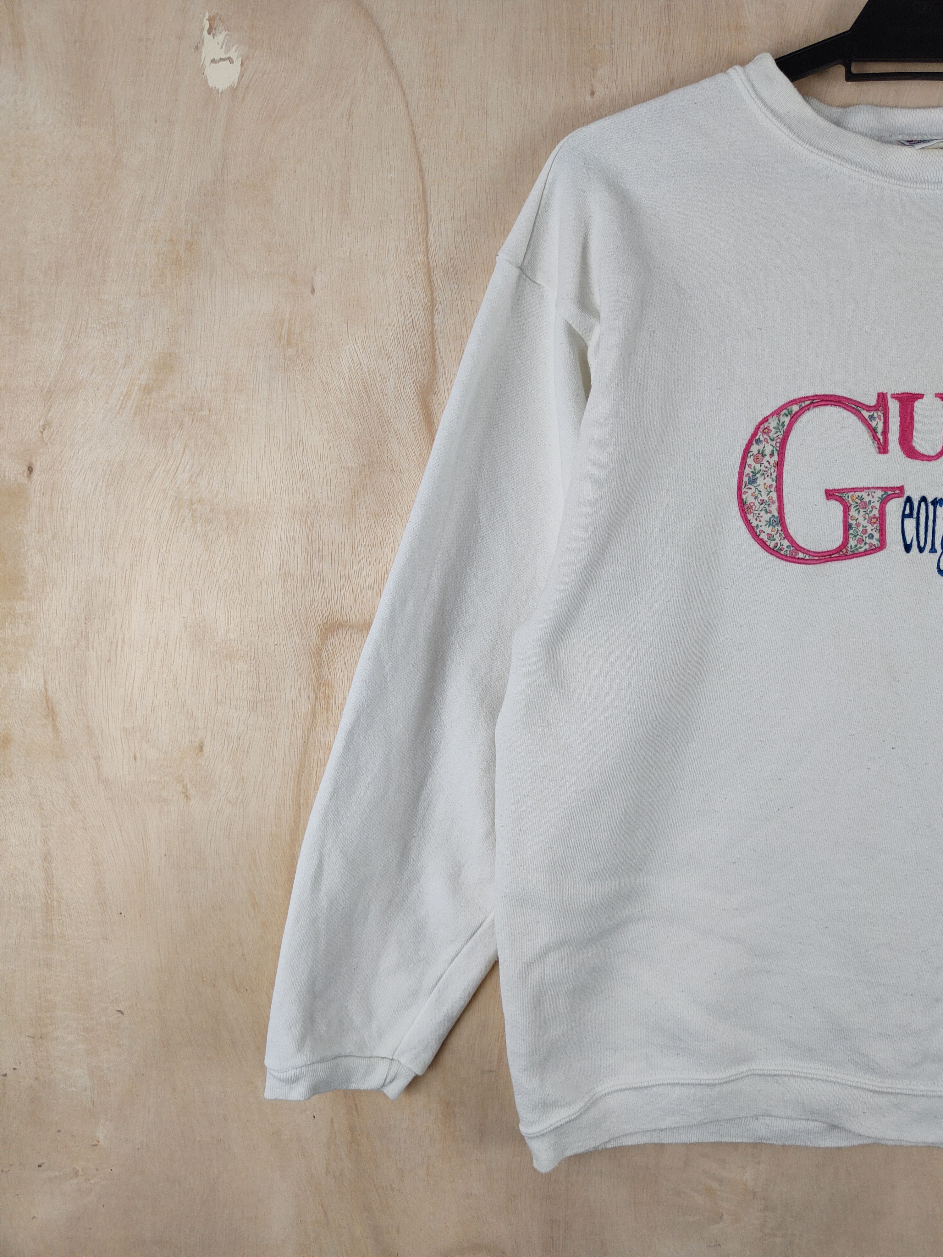 Georges Marciano Guess Georges Marciano vintage White Sweatshirts #S2468 Size M / US 6-8 / IT 42-44 - 4 Thumbnail