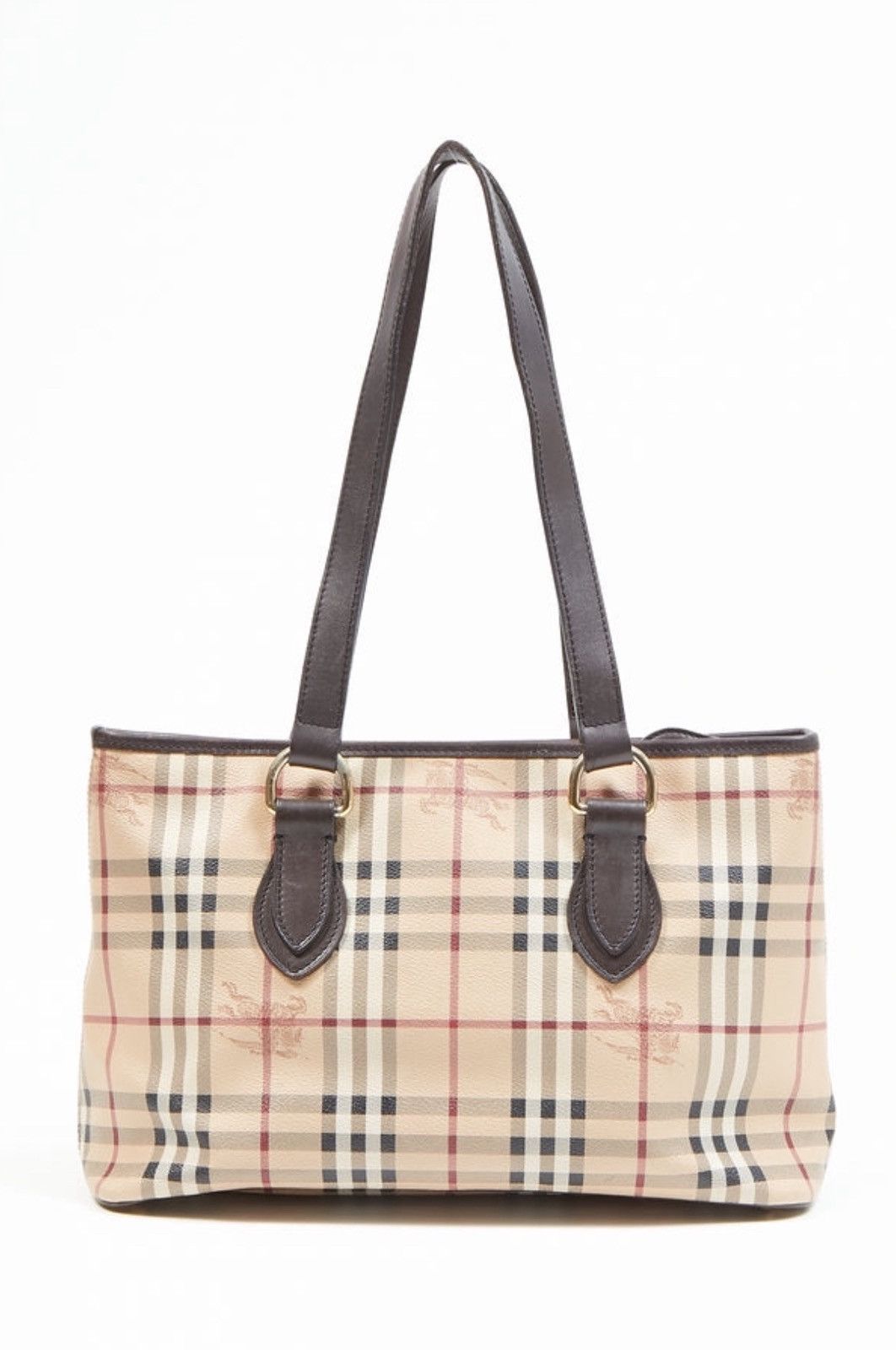Burberry BURBERRY Beige Nova Check Coated Canvas Zip Tote Bag Size ONE SIZE - 1 Thumbnail