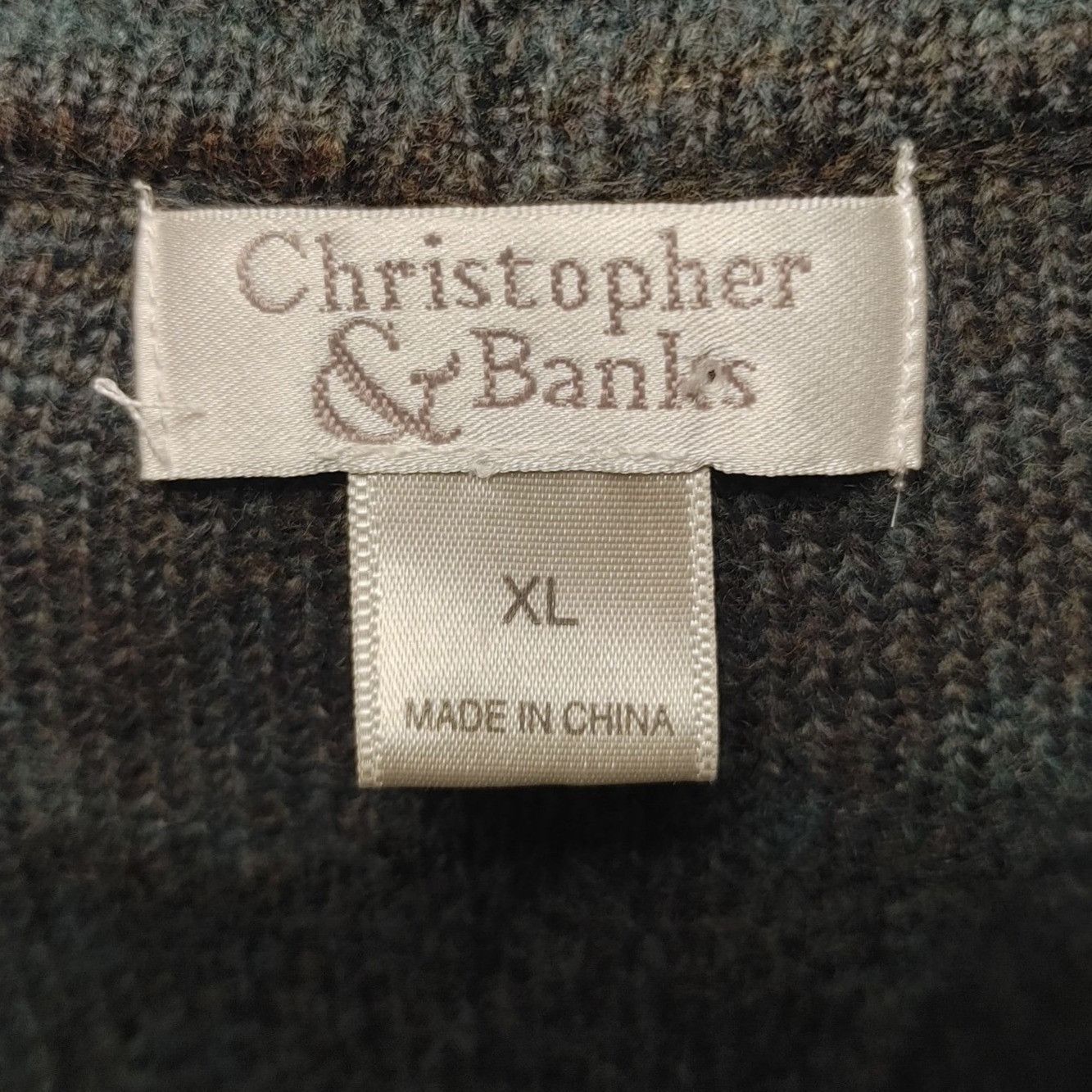 Other Christopher & Banks Women's Black/Rainbow Knit Short Sleeve Size XL / US 12-14 / IT 48-50 - 3 Thumbnail