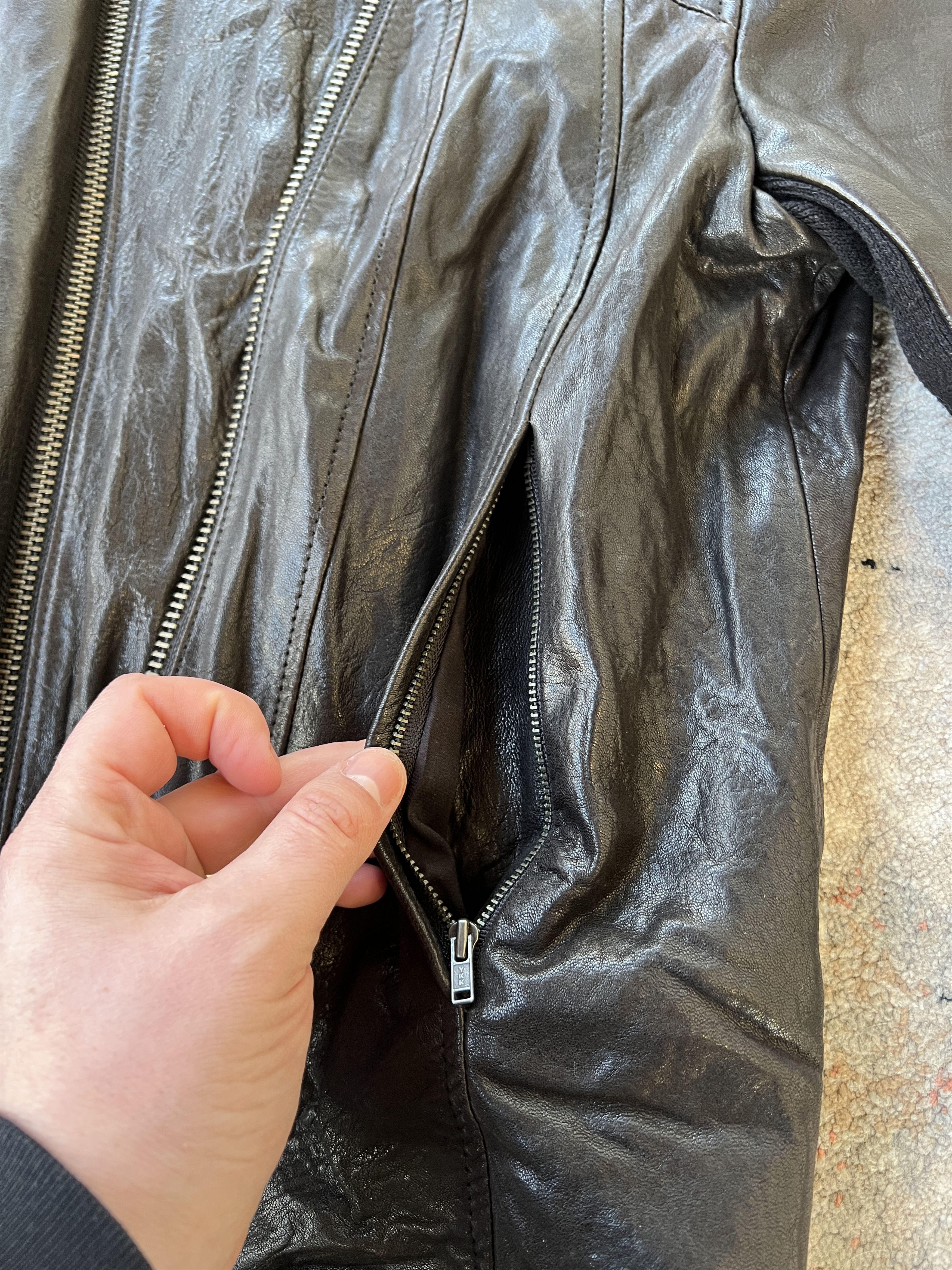 Helmut Lang Helmut Lang Leather Jacket Size M / US 6-8 / IT 42-44 - 3 Thumbnail