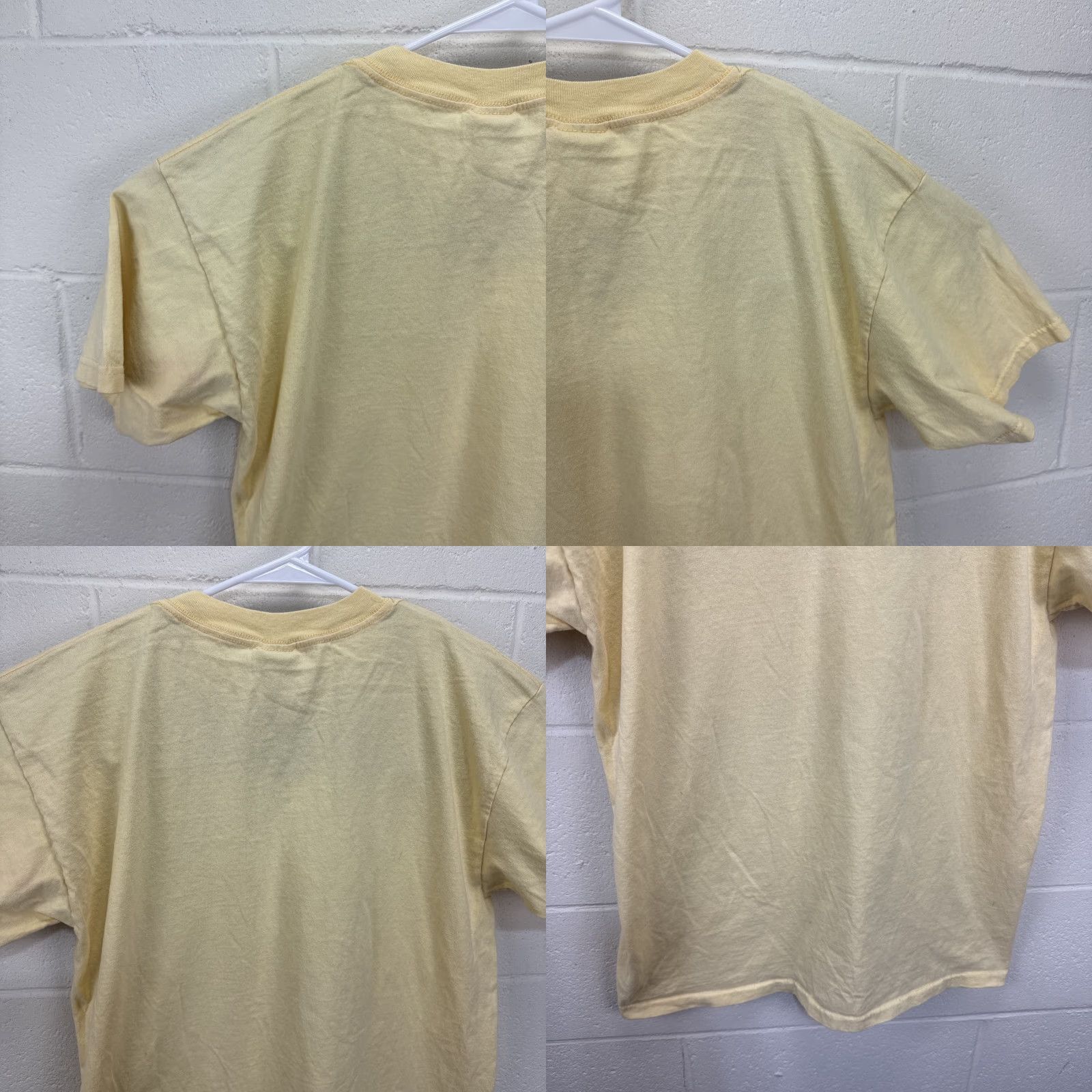 Gildan VINTAGE Butterflies Nature T Shirt Large Yellow Gildan Cotton Short Sleeve Crew Neck 90s Art Tee Unisex Adults Mens Womens Size US L / EU 52-54 / 3 - 9 Thumbnail