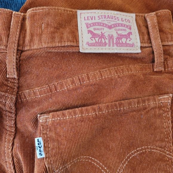 Levi's Levis 724 Straight Corduroy Pants 25" Rust Cotton button Fly Size 25" / US 0 / IT 36 - 6 Thumbnail
