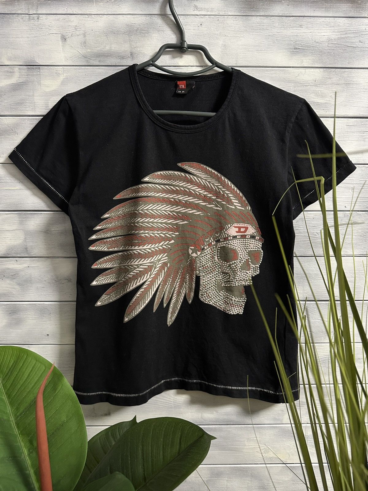 Diesel Rare Vintage T-Shirt Diesel Skull Punk Logo Y2K Size M / US 6-8 / IT 42-44 - 1 Thumbnail