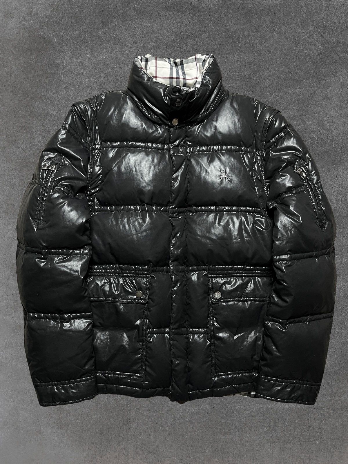 Burberry Vintage Burberry Black Label Japanese 2 in 1 Down Jacket Size US L / EU 52-54 / 3 - 1 Thumbnail