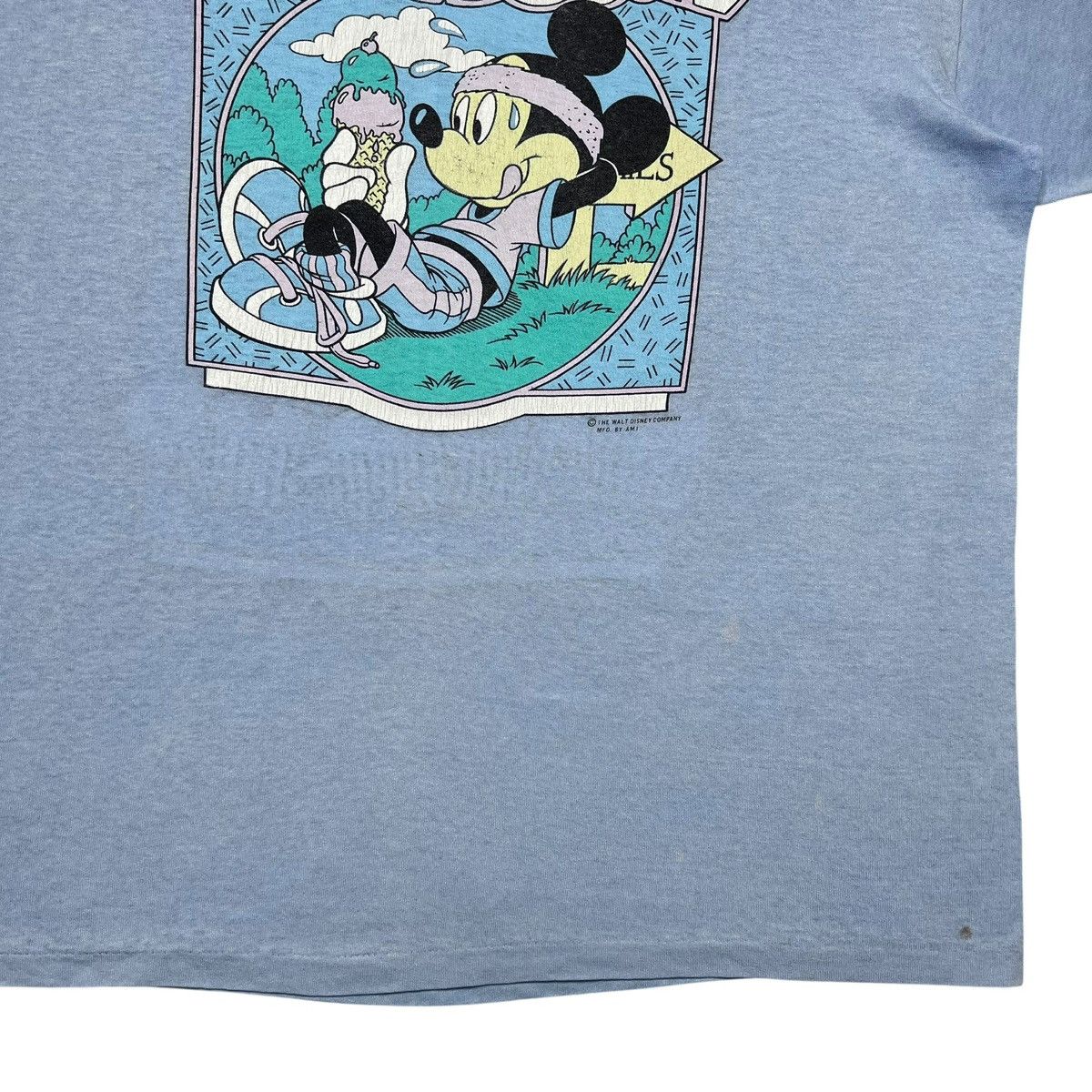 Disney 1990s Disney Mickey Mouse Running Warm Up Cool Down T-Shirt Size US XL / EU 56 / 4 - 13 Thumbnail