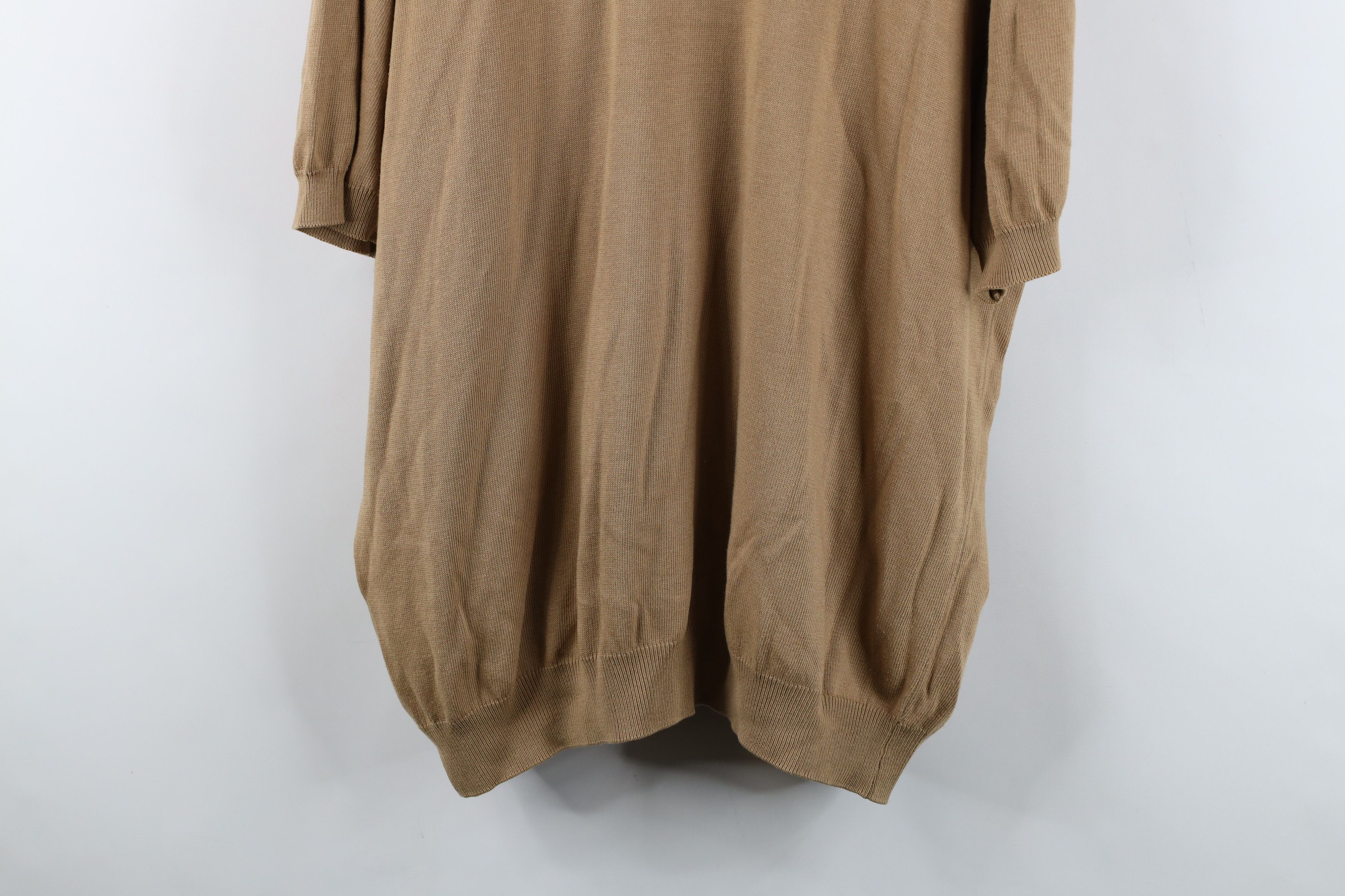 Vintage Vintage 90s Streetwear Blank Short Sleeve Knit Sweater Brown Size US XL / EU 56 / 4 - 3 Thumbnail
