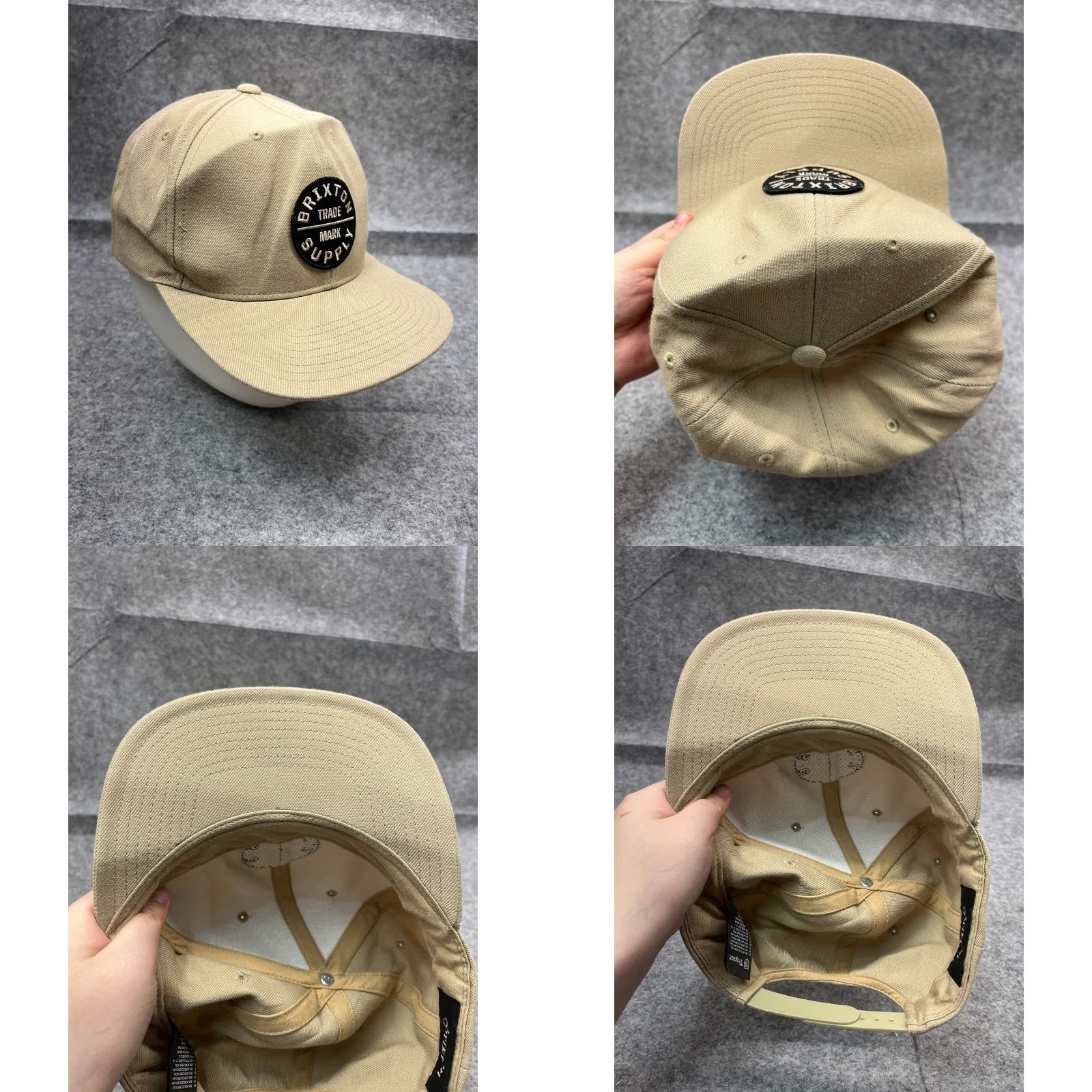 Brixton Brixton Hat Cap Snap Back Adult One Size Beige Wool Blend Size ONE SIZE - 8 Thumbnail