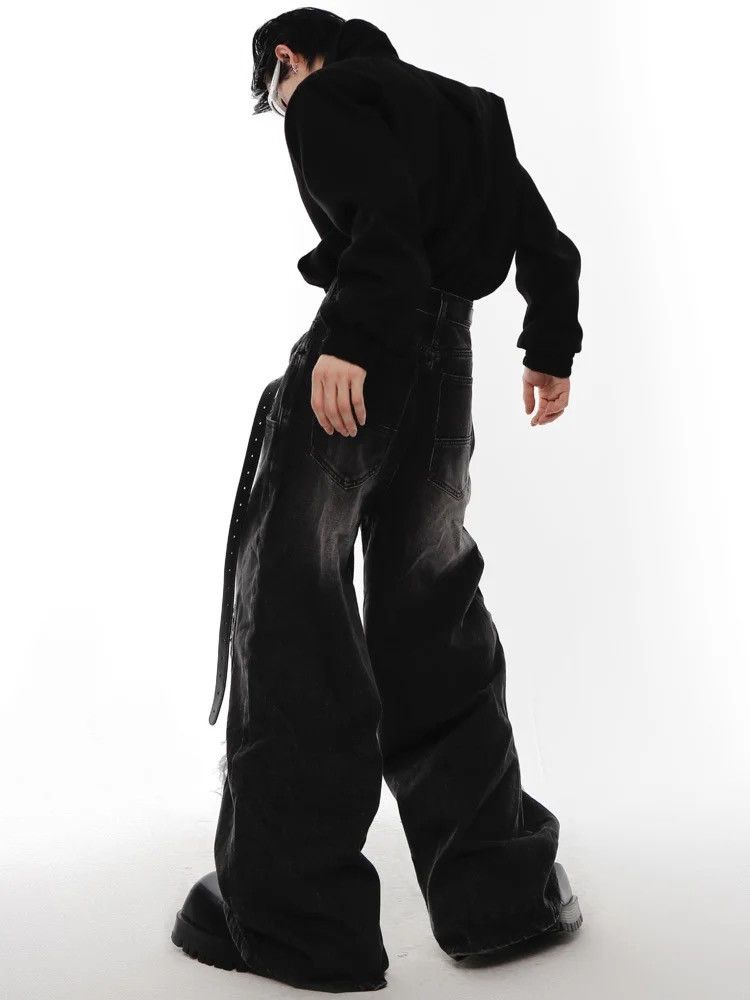 Jean × Vintage Japanese Opium Ripped pants design high street holes washed Size US 32 / EU 48 - 6 Thumbnail