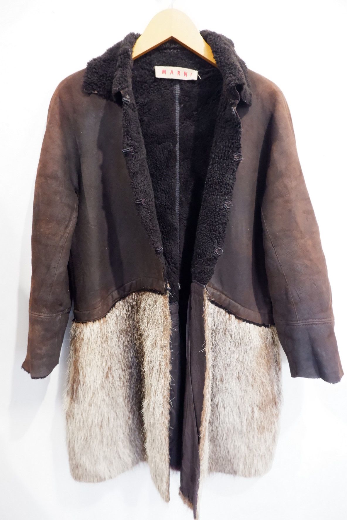 Marni MARNI Fur Shearling Leather Coat Jacket Size US M / EU 48-50 / 2 - 5 Thumbnail