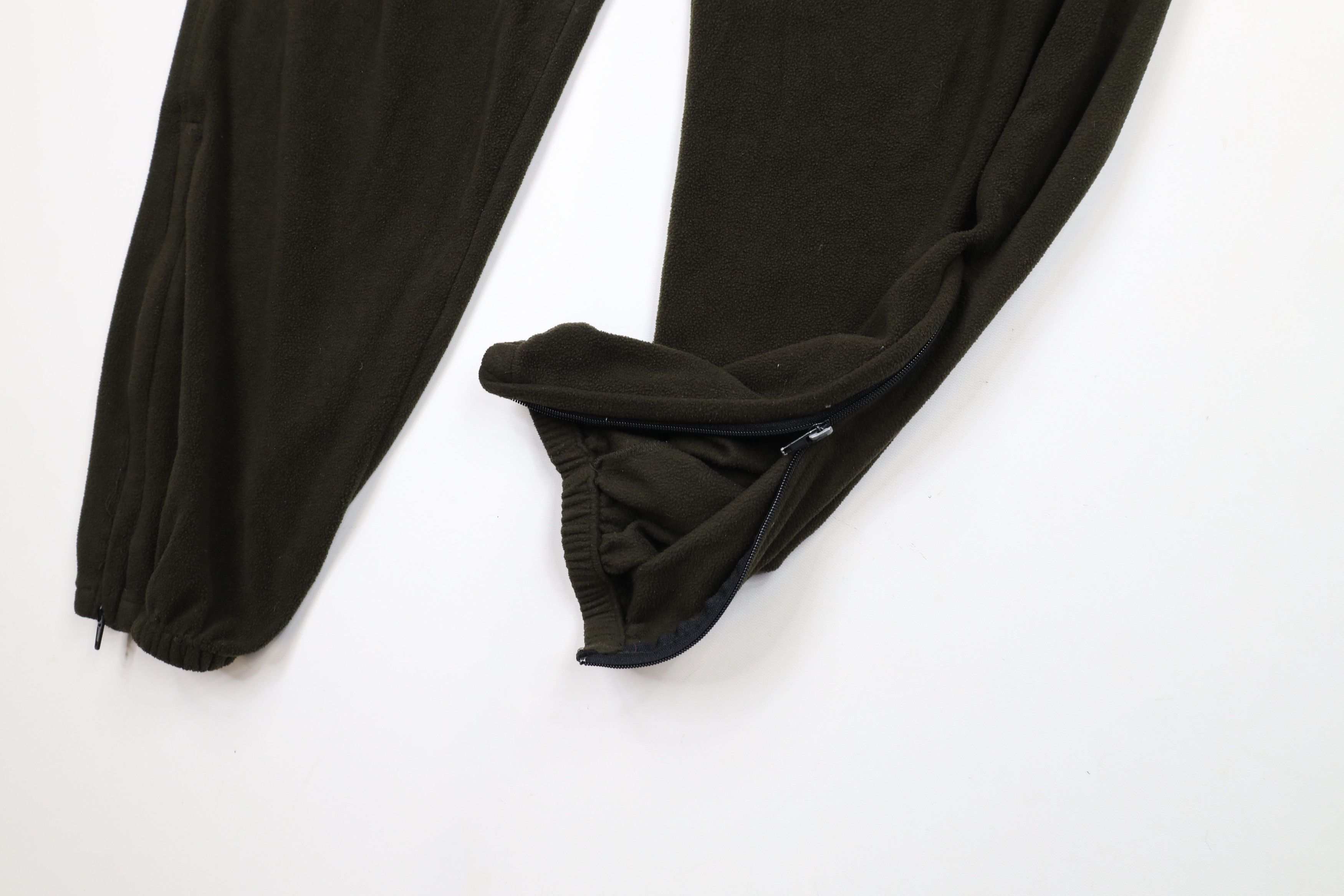 Vintage Vintage 90s Streetwear Blank Fleece Sweatpants Joggers Olive Size US 34 / EU 50 - 5 Thumbnail