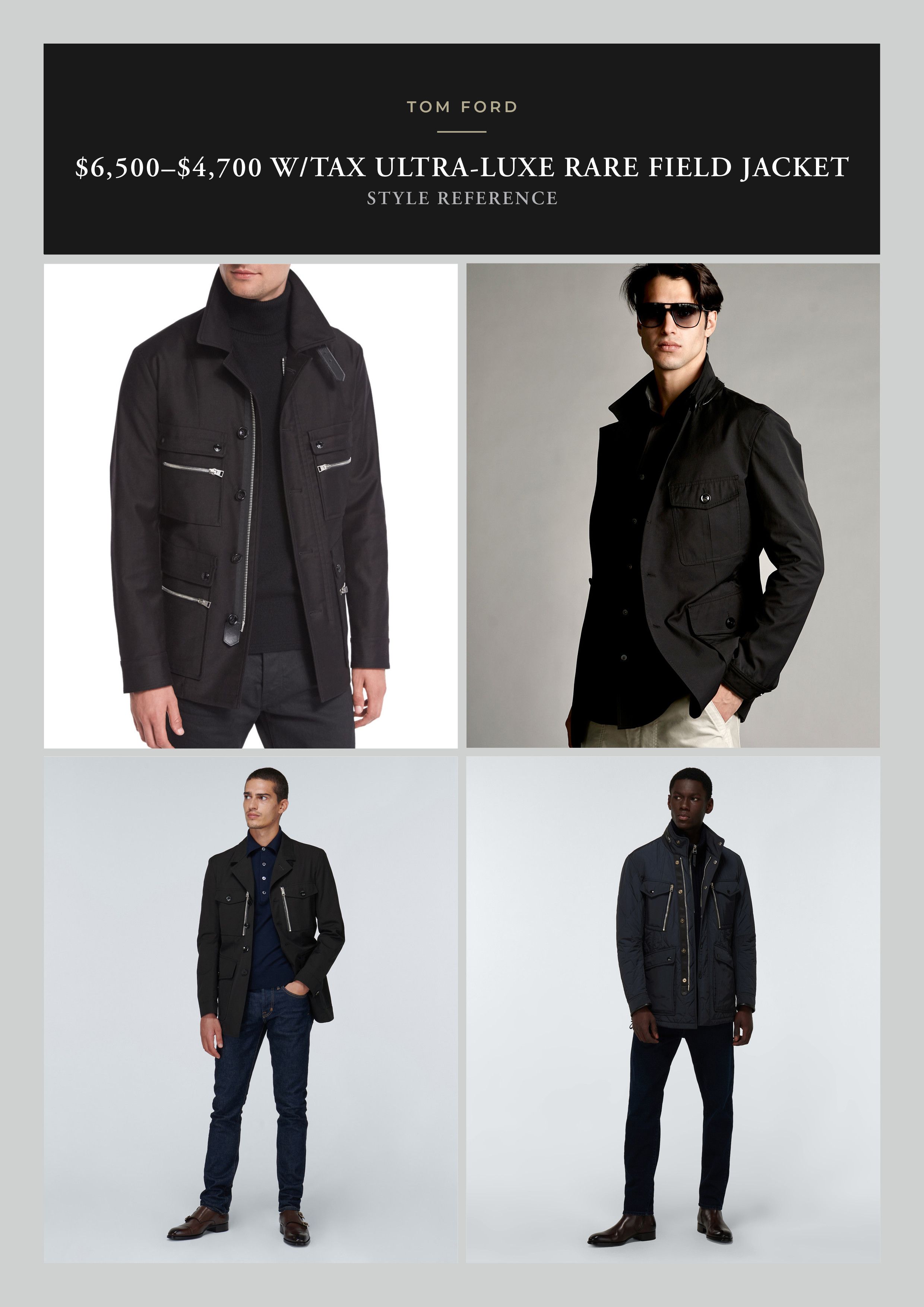 Tom Ford Coveted Extremely Rare $5,000 Field Jacket Leather Accents Size US M / EU 48-50 / 2 - 7 Thumbnail