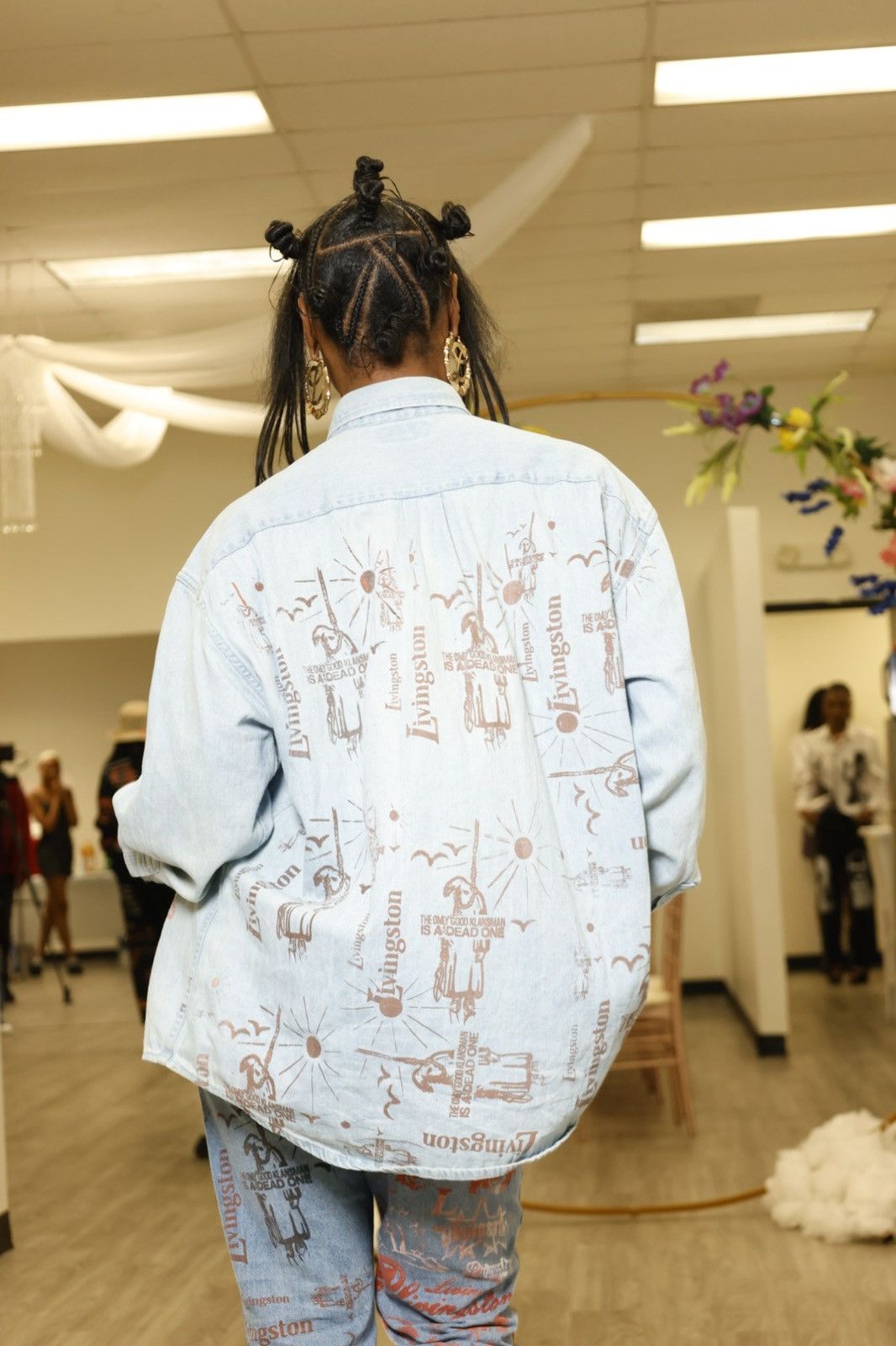 Japanese Brand Up/Cycled Denim Dead Klansman/Pornstar Button Up Shirt Size US L / EU 52-54 / 3 - 3 Thumbnail