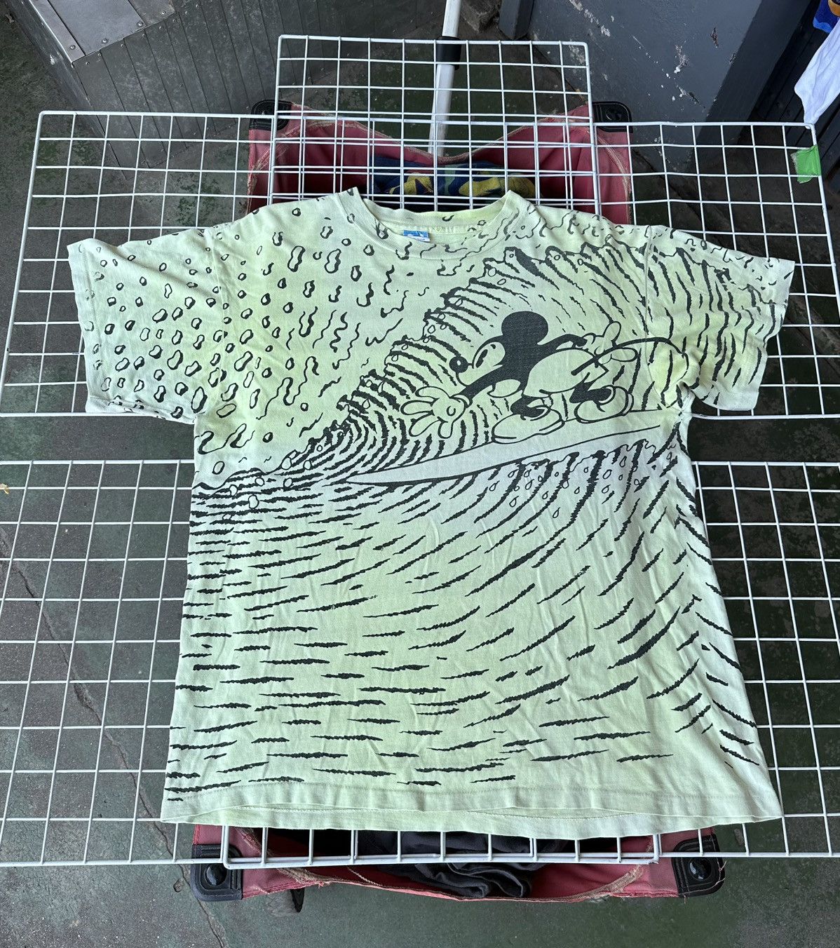 Mickey Mouse × Vintage Rare!! Vintage AOP Mickey Surf 80s Size US XL / EU 56 / 4 - 1 Thumbnail
