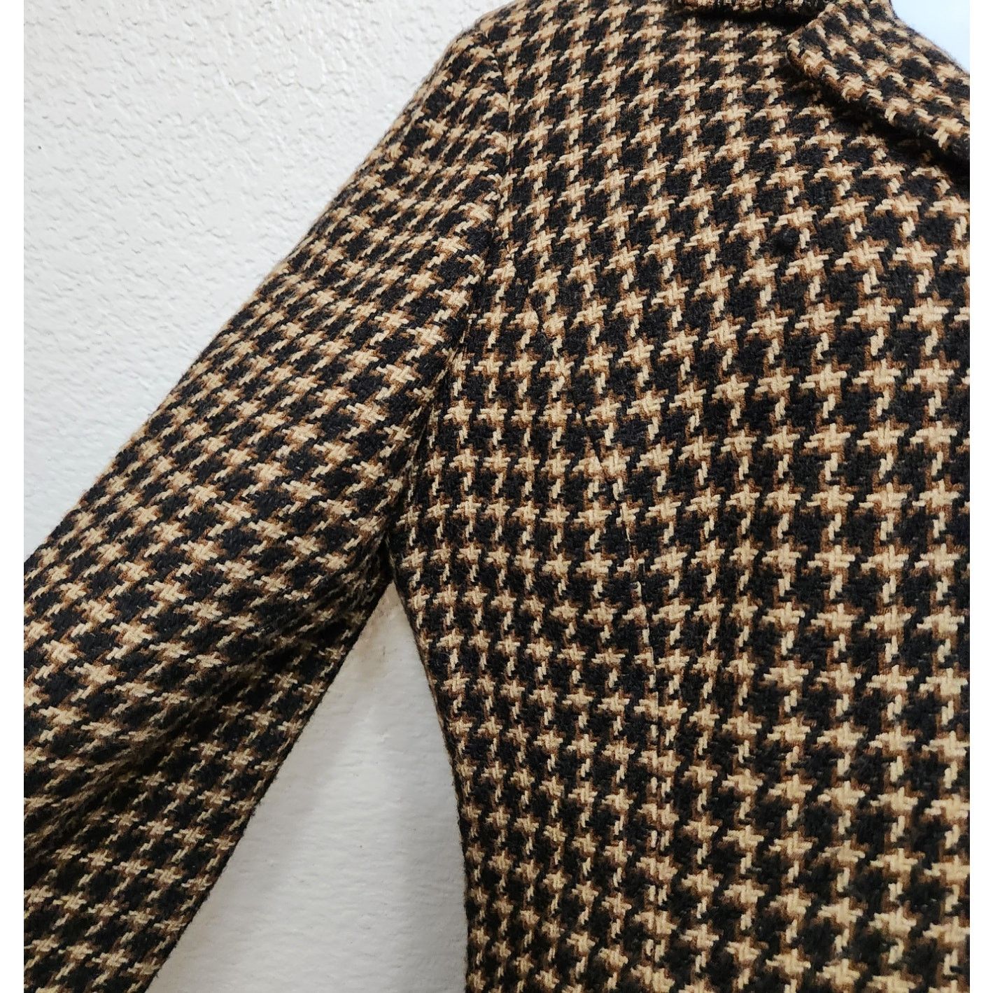 Other VTG Liz Claiborne Brown Tan Hounds Tooth Blazer 14 Petite Size XL / US 12-14 / IT 48-50 - 2 Thumbnail