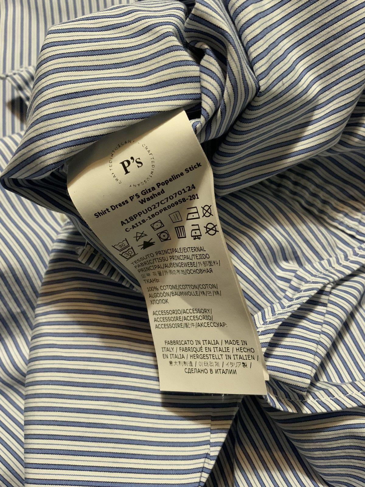 President's $349 Presidents P’s Giza Cotton Popeline Stick Striped Shirt Size US L / EU 52-54 / 3 - 7 Thumbnail
