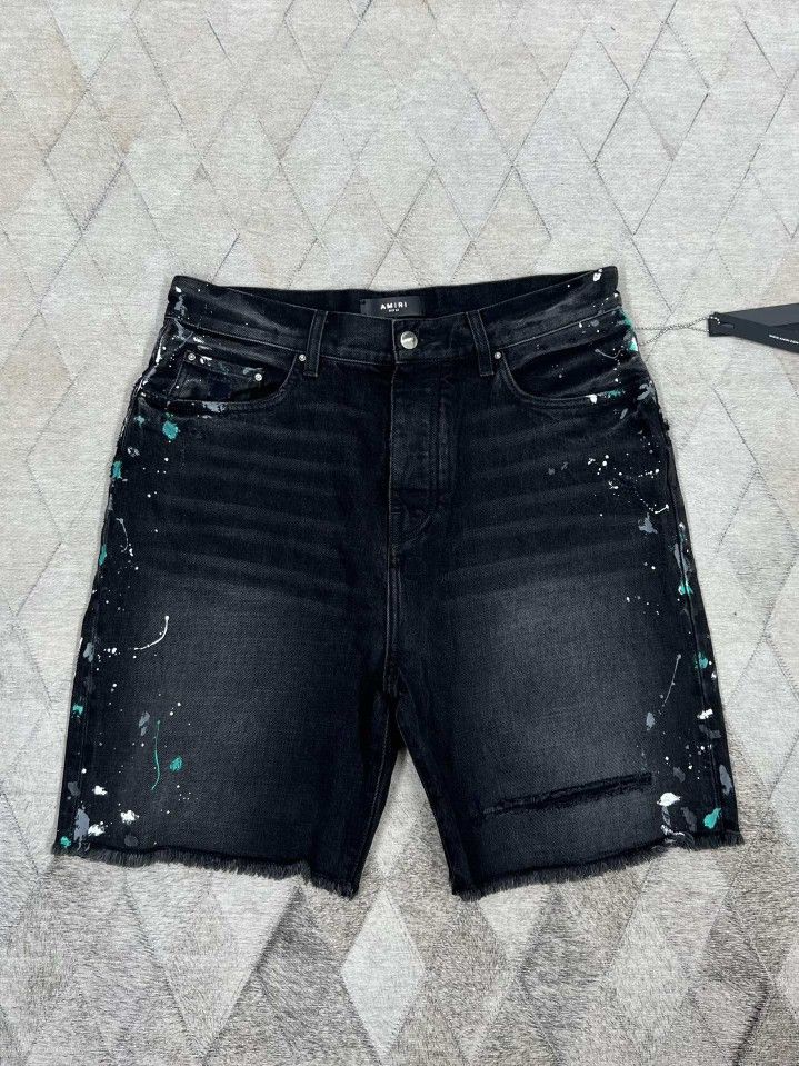 Amiri Amiri Paint Splatter Denim Shorts Size 34 Size US 34 / EU 50 - 1 Thumbnail