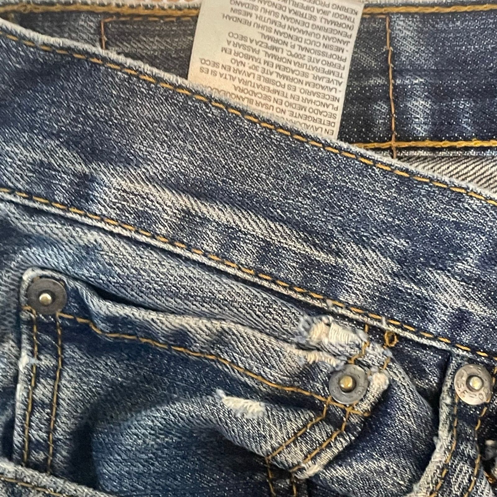 Levi's Levis 32x34 Destroyed Denim Jeans Mens Thrashed Tattered Size US 32 / EU 48 - 6 Thumbnail