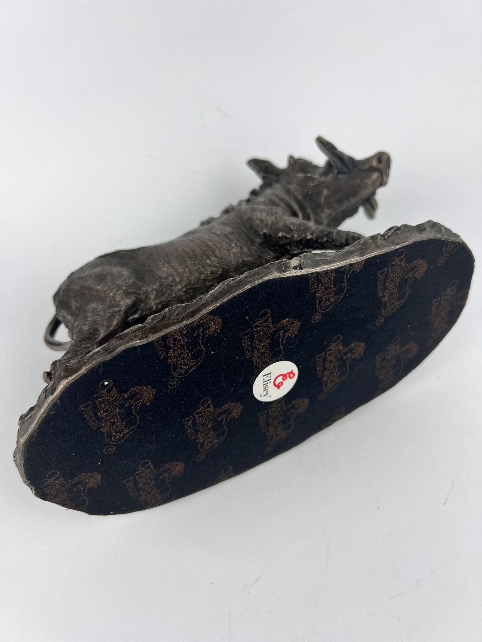 Vintage Wild Boar Statue Figure Polystone Bronze Made in Italy 20 cm Size ONE SIZE - 6 Thumbnail