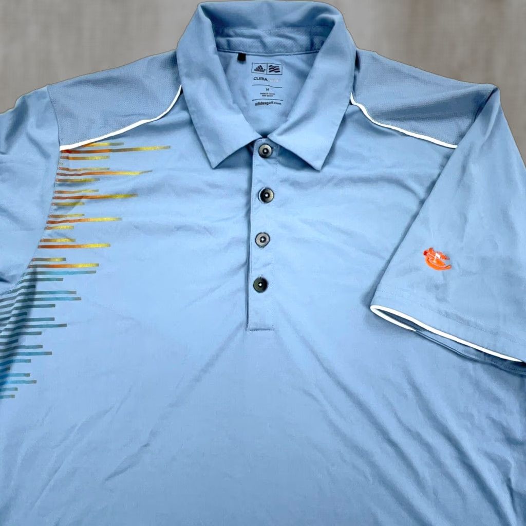 Adidas Adidas Polo Shirt Men Medium Blue Gray Performance Golf Clima Cool Size US M / EU 48-50 / 2 - 1 Thumbnail