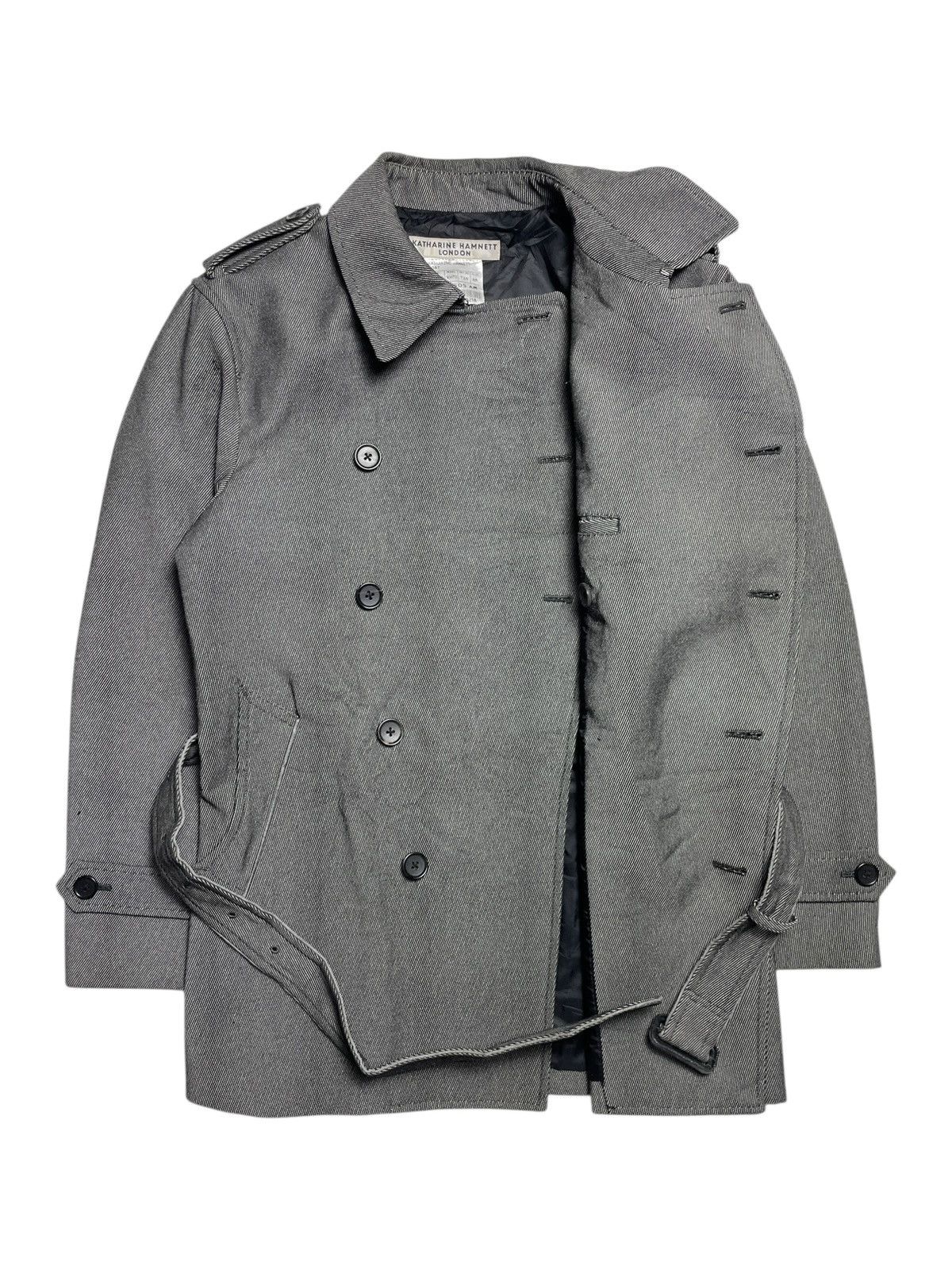 Katharine Hamnett London 2000’s Katharine Hamnet - Belted Double Breasted Coat Size US M / EU 48-50 / 2 - 2 Thumbnail