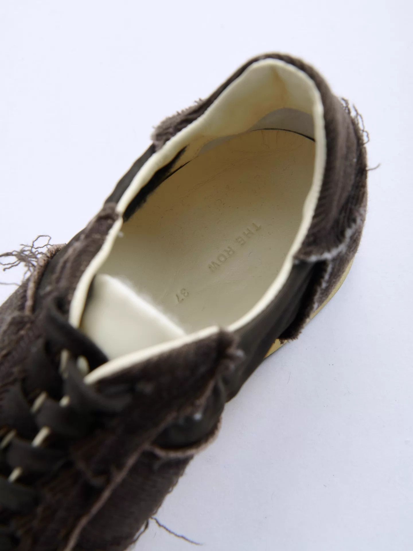 The Row THE ROW 25SS Wool-Silk Distressed Decon Trainer 37 Size US 6.5 / IT 36.5 - 7 Thumbnail