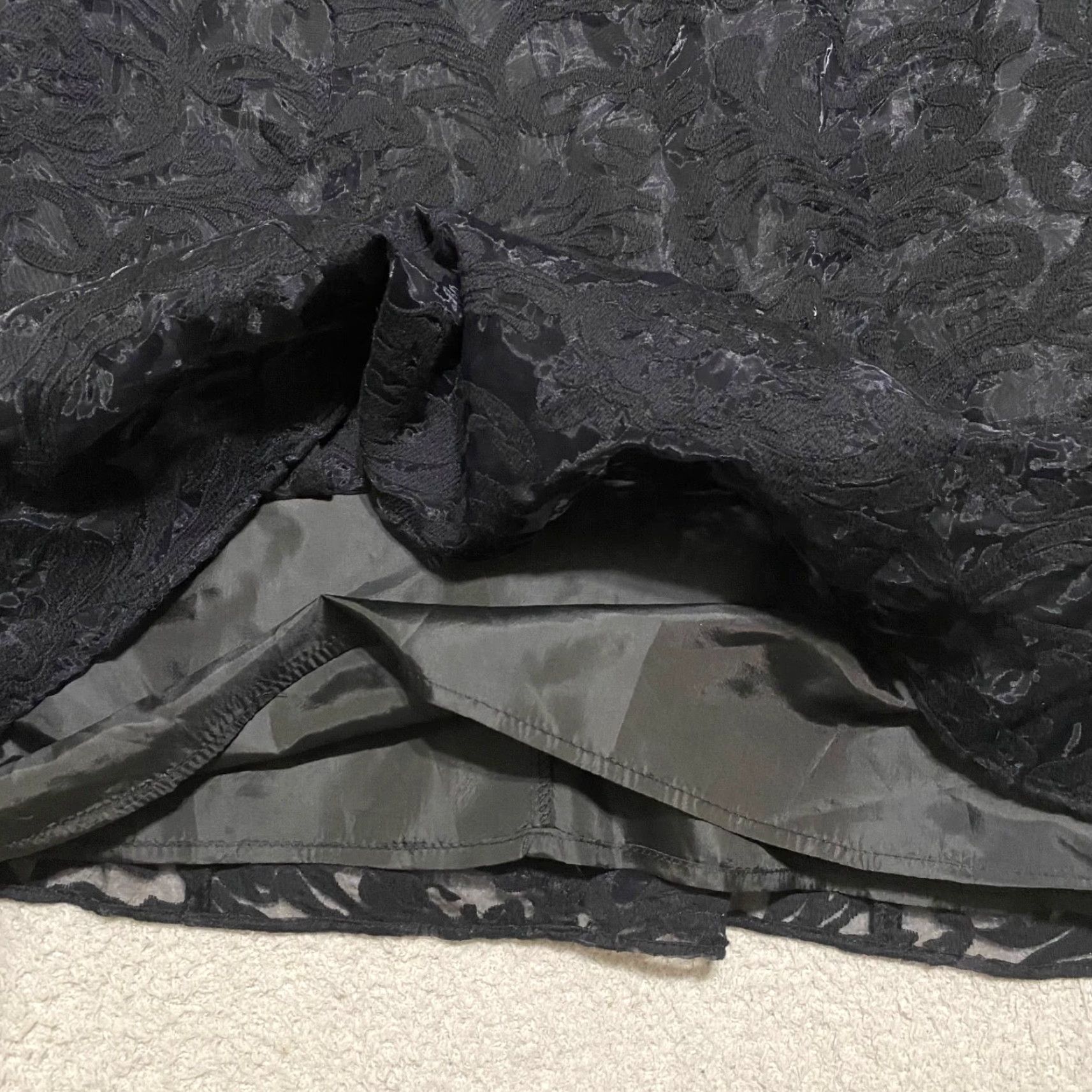 Calvin Klein Calvin Klein Dress Womens sz 10 Black Floral Lace Lined Sleeveless A-Line Size L / US 10 / IT 46 - 7 Thumbnail