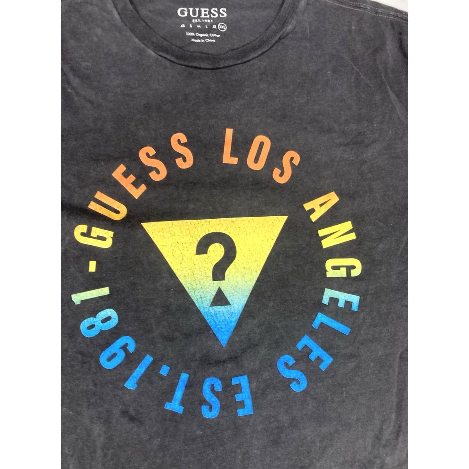 Guess VINTAGE GUESS Logo Graphic T-shirt Men XXL Black Short Sleeve Size US XXL / EU 58 / 5 - 2 Thumbnail