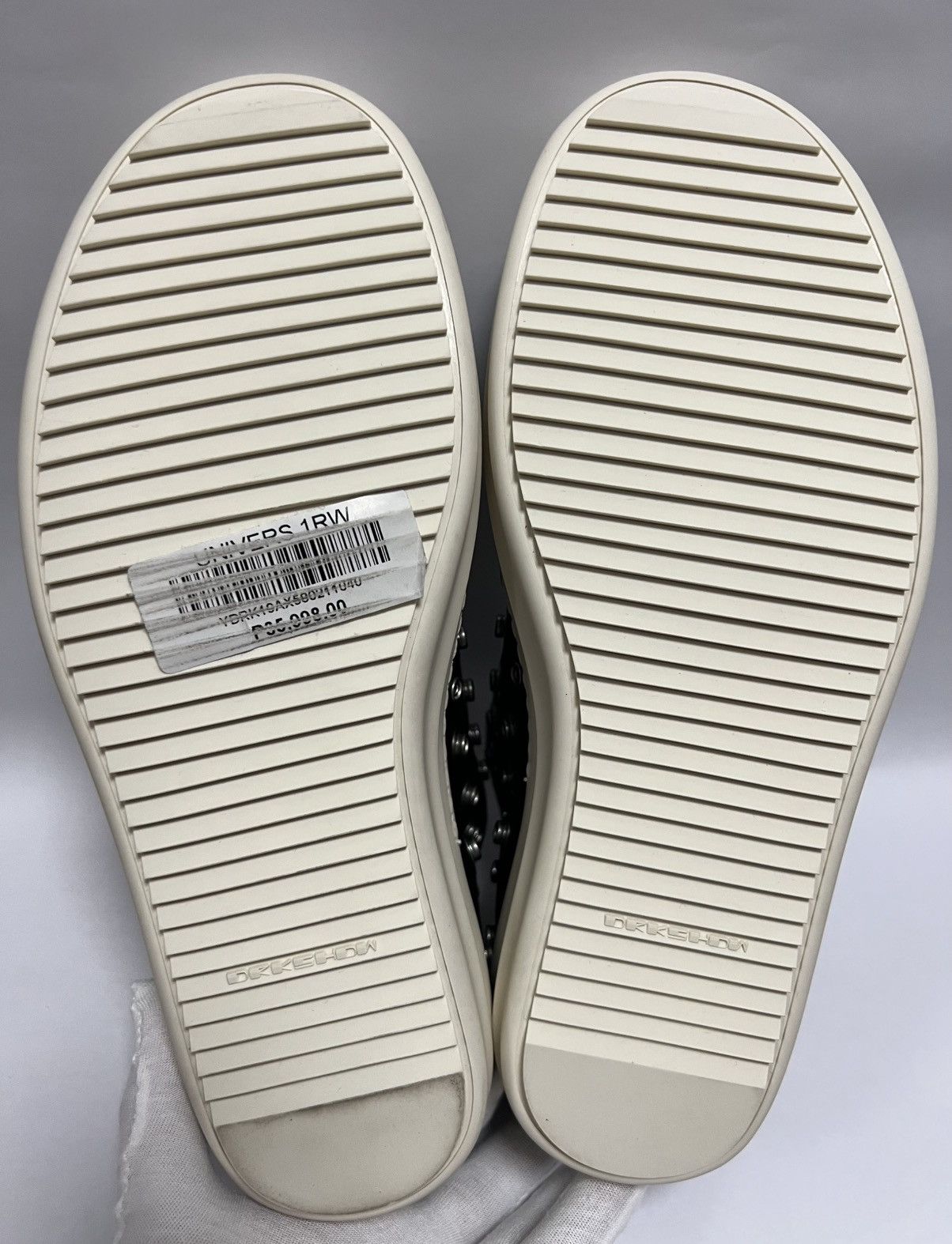 Rick Owens Rick Owens Drkshdw - SS23 EDFU Eyelet Black Milk Ramones Low Size US 7 / EU 40 - 10 Thumbnail