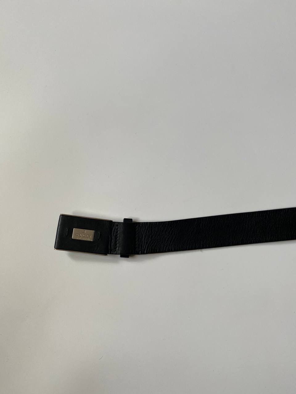 Gucci GUCCI top type leather plain belt size 90/36 black Size ONE SIZE - 4 Thumbnail