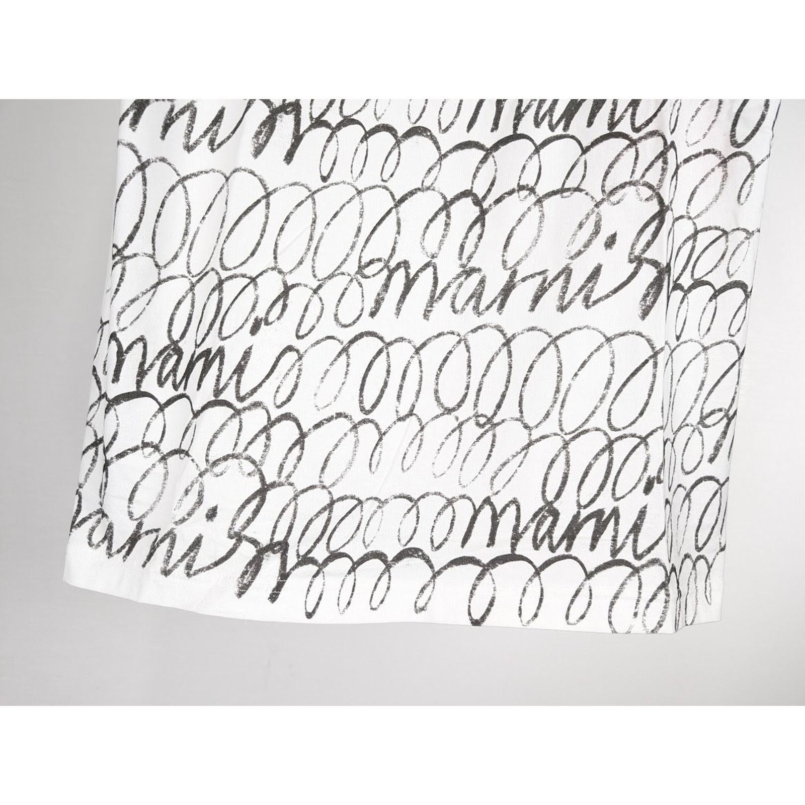 Marni o1rshd1 Scribbled Marni Organic Jersey T-Shirt in Lily White Size US L / EU 52-54 / 3 - 5 Thumbnail