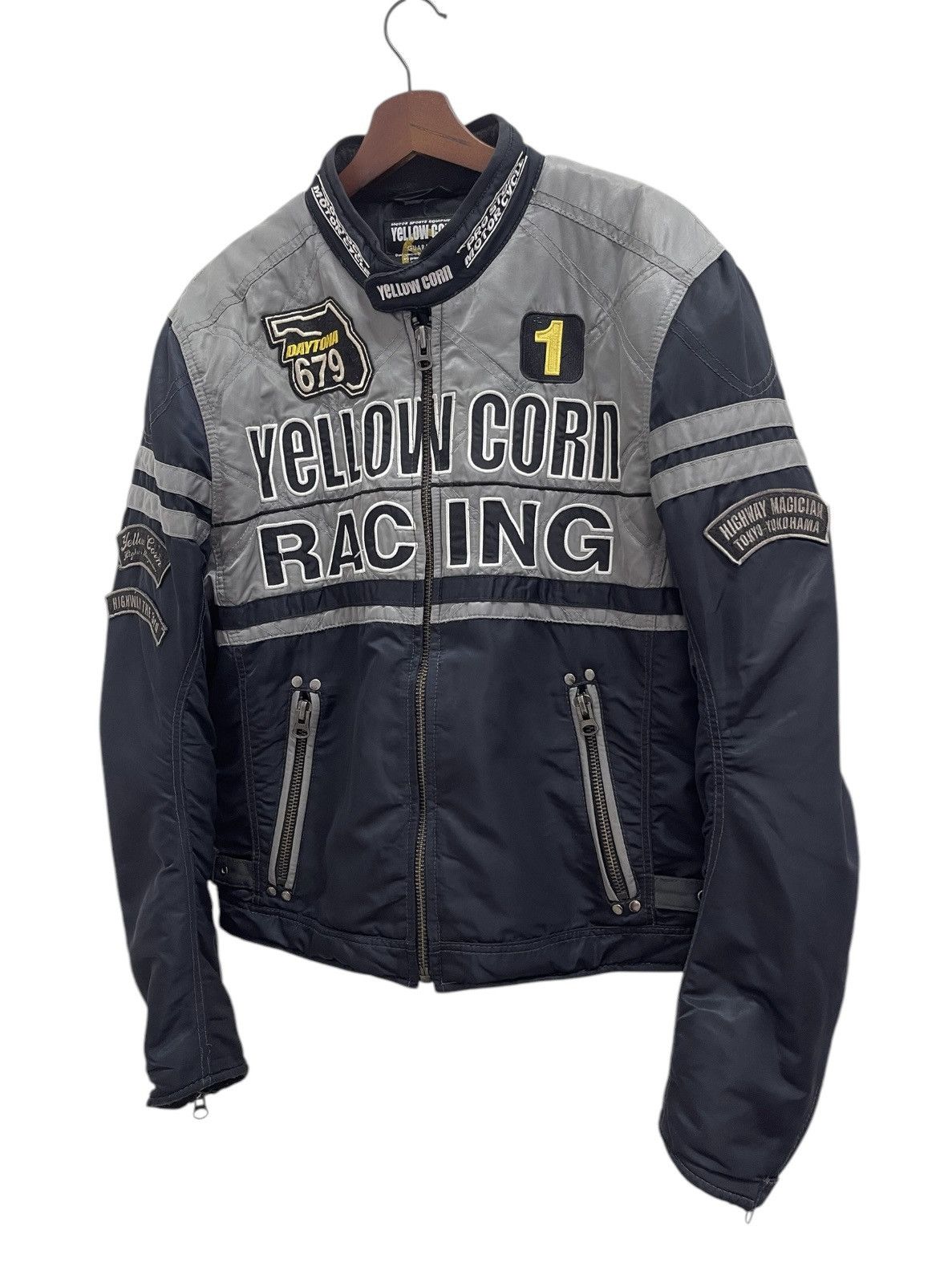 Daytona × YELLOW CORN Vtg Yellow Corn Daytona Patches Riding Jacket Size US S / EU 44-46 / 1 - 5 Thumbnail