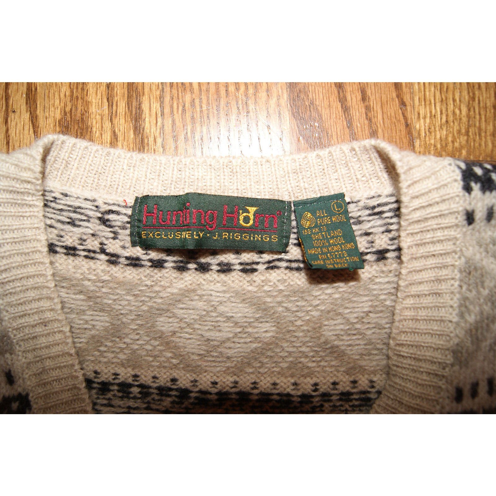 Other VTG Hunting Horn Sweater Vest Mens L V Neck Shetland Wool Size US L / EU 52-54 / 3 - 2 Thumbnail