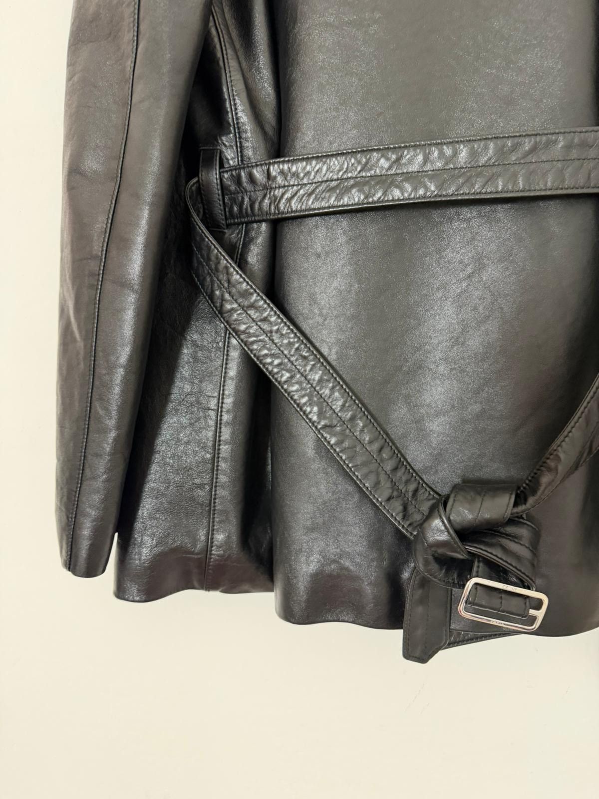 Celine FW22 Leather Cabane Jacket Peacoat Ultra Rare by Hedi Size US M / EU 48-50 / 2 - 4 Thumbnail