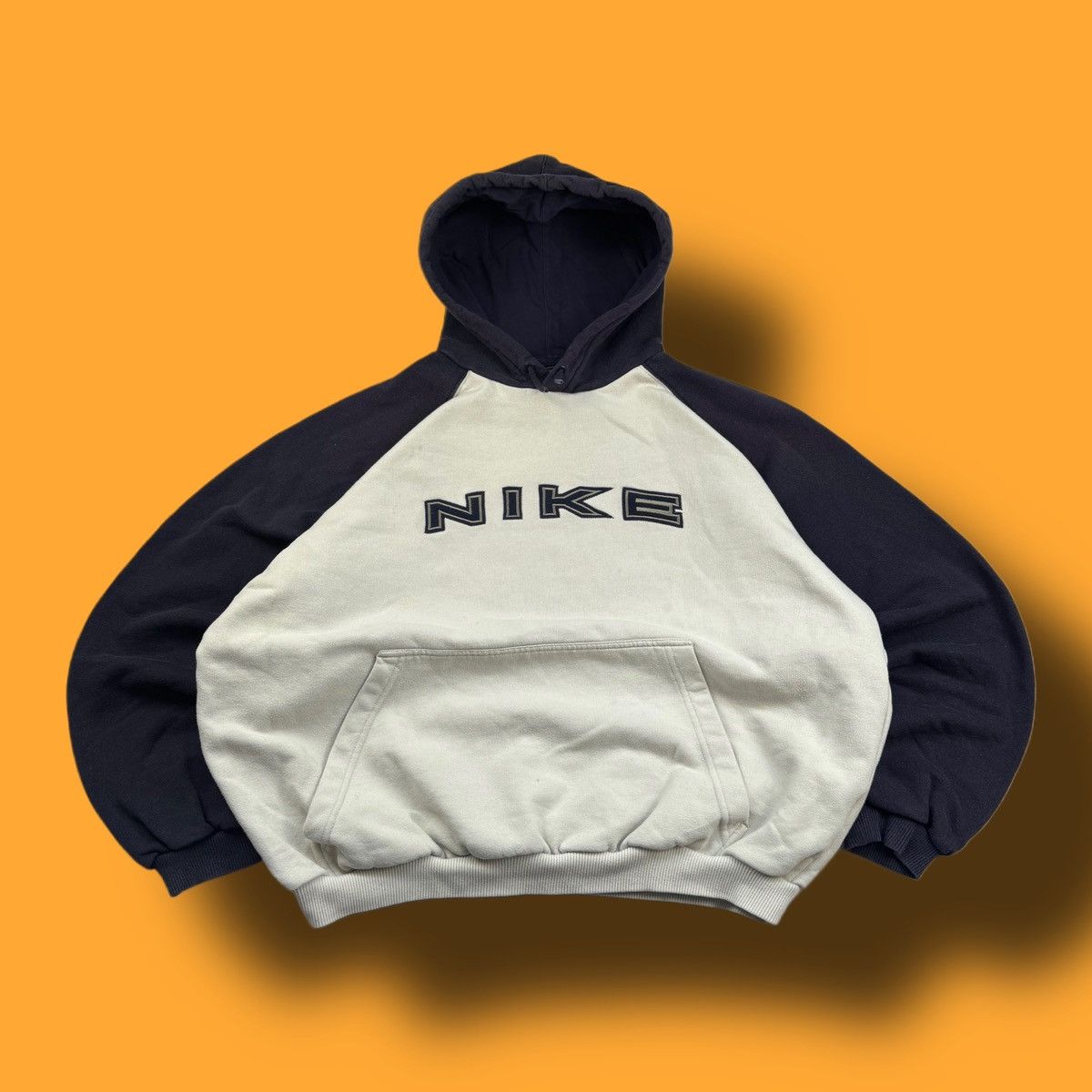 Nike × Vintage NIKE VINTAGE CENTER LOGO OVERSIZE BOXY HOODIE Size US XL / EU 56 / 4 - 1 Thumbnail