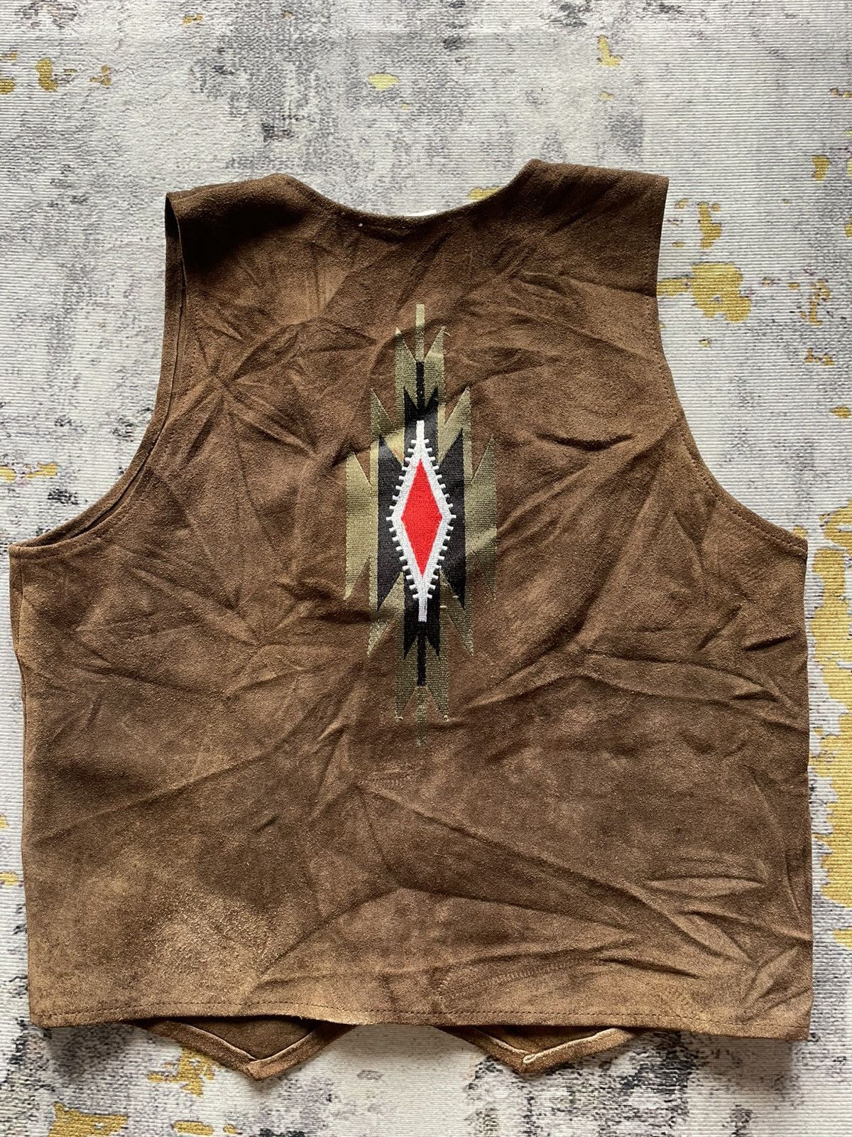 Vintage Vintage Flying Elbow Navajo Native Pigskin Leather Vest Size US S / EU 44-46 / 1 - 2 Thumbnail